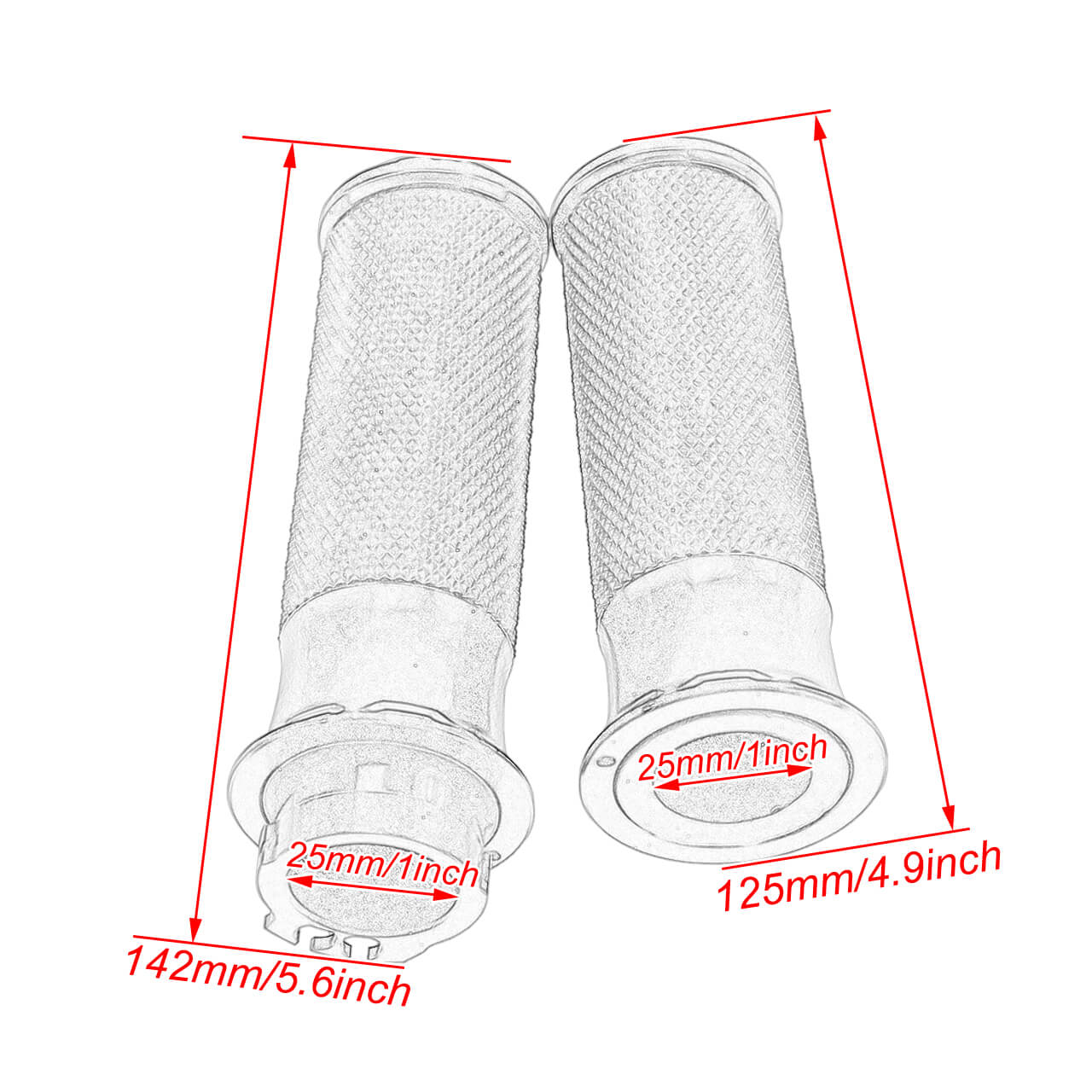 1" Motorcycle Handlebar CNC Cut Hand Grips Fit for Harley Sportster Touring