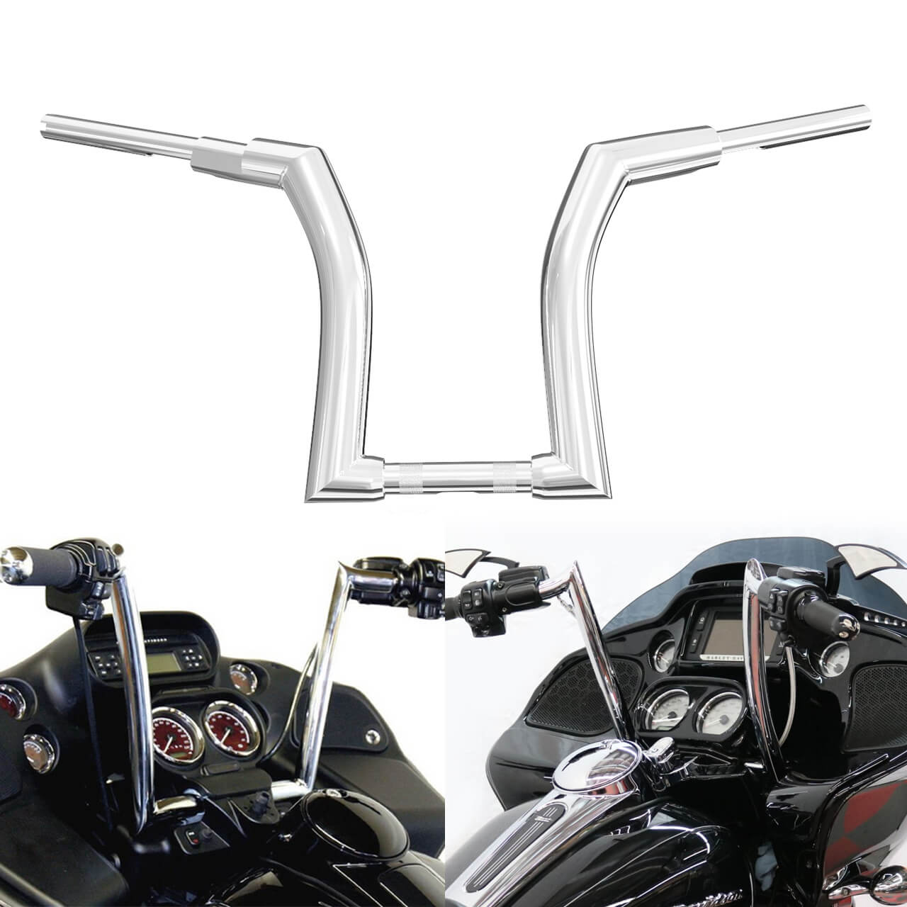 Mactions chrome 16inches Z drag handlebar for Harley road king fat bob GP005006