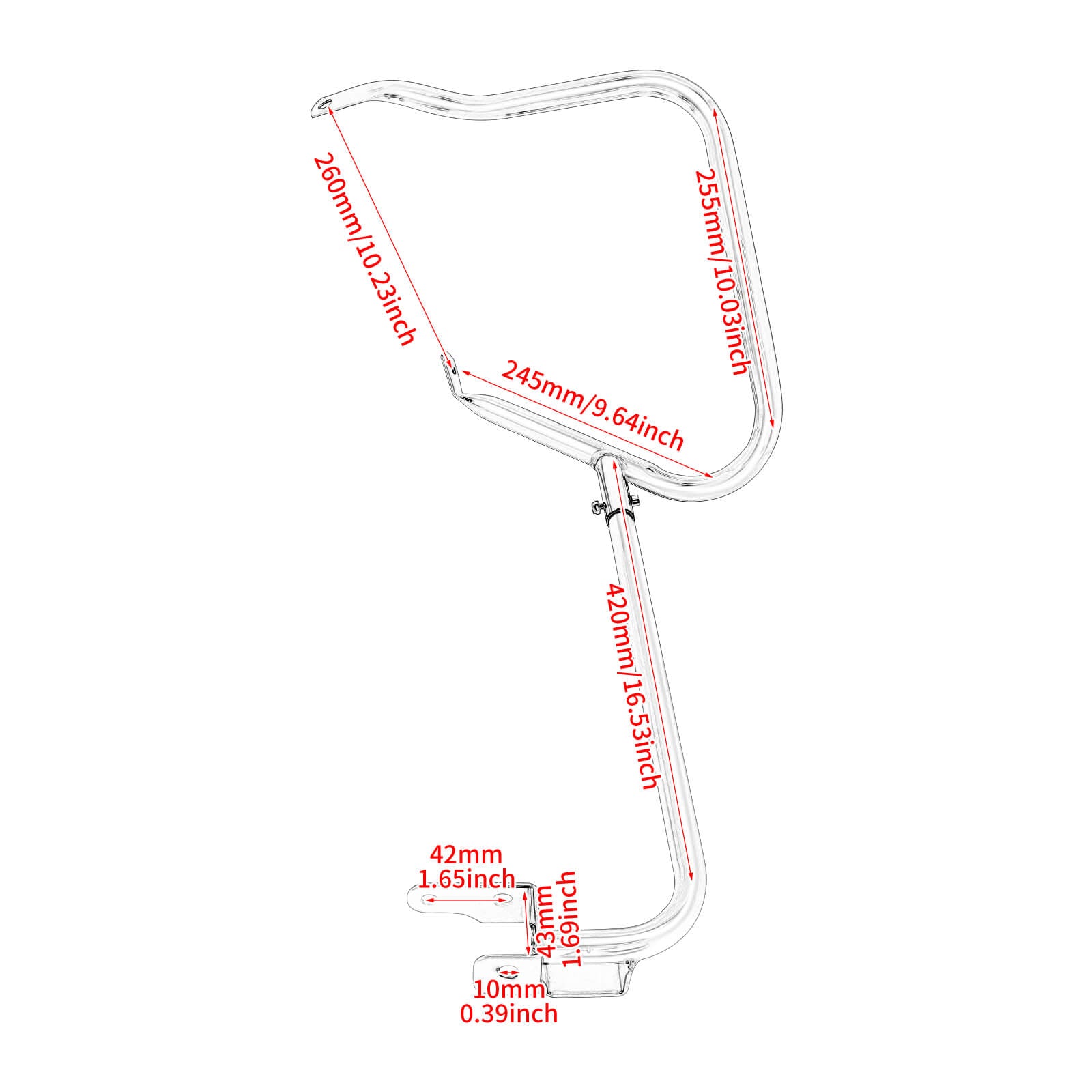 Mactions saddlebag guards bars for Harley Touring 2014-up CR018105