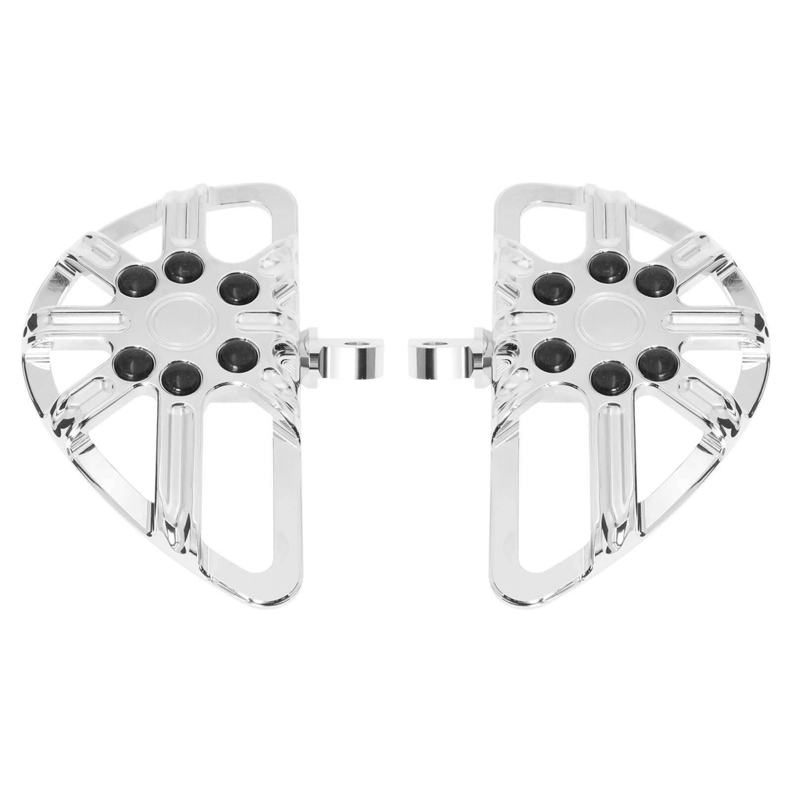 CNC Stretched Passenger Footboards Fit Harley Sportster Touring Dyna Softail | Mactions