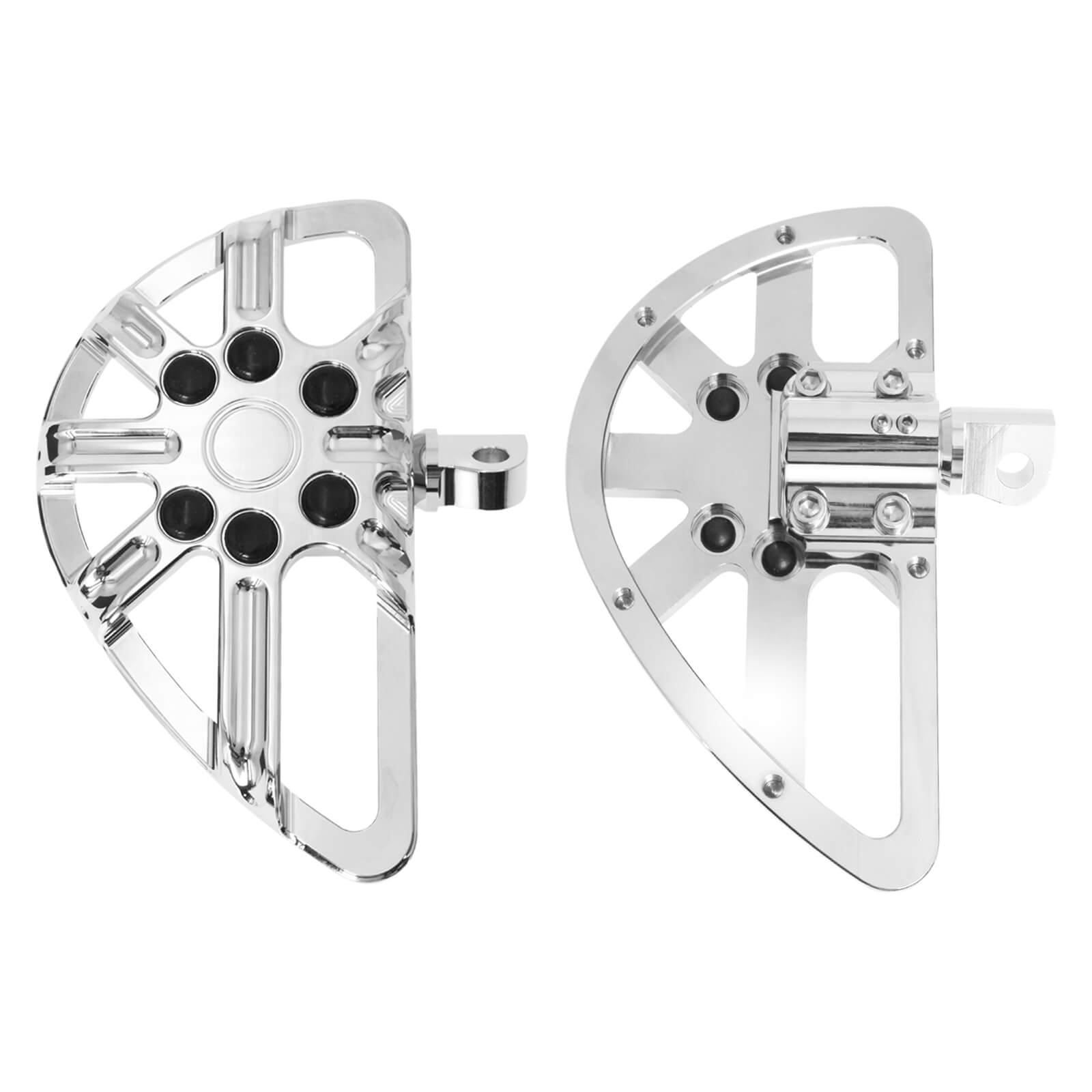 CNC Stretched Passenger Footboards Fit Harley Sportster Touring Dyna Softail | Mactions