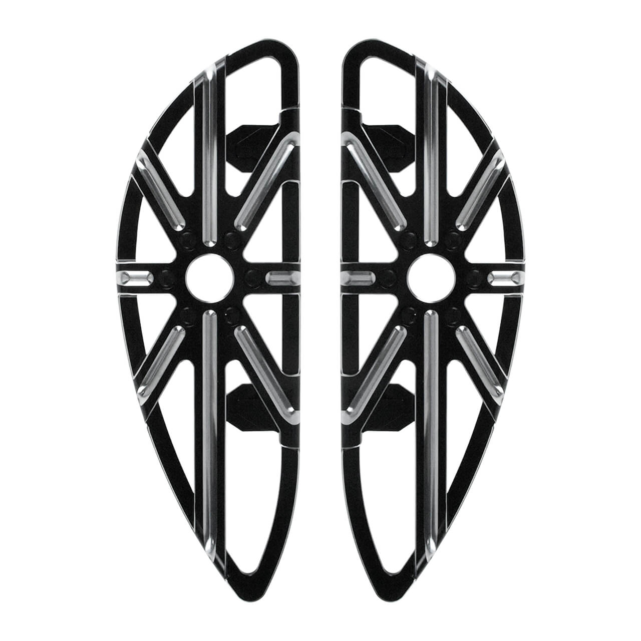 PE002502 mactions rider footboards for harley touring black