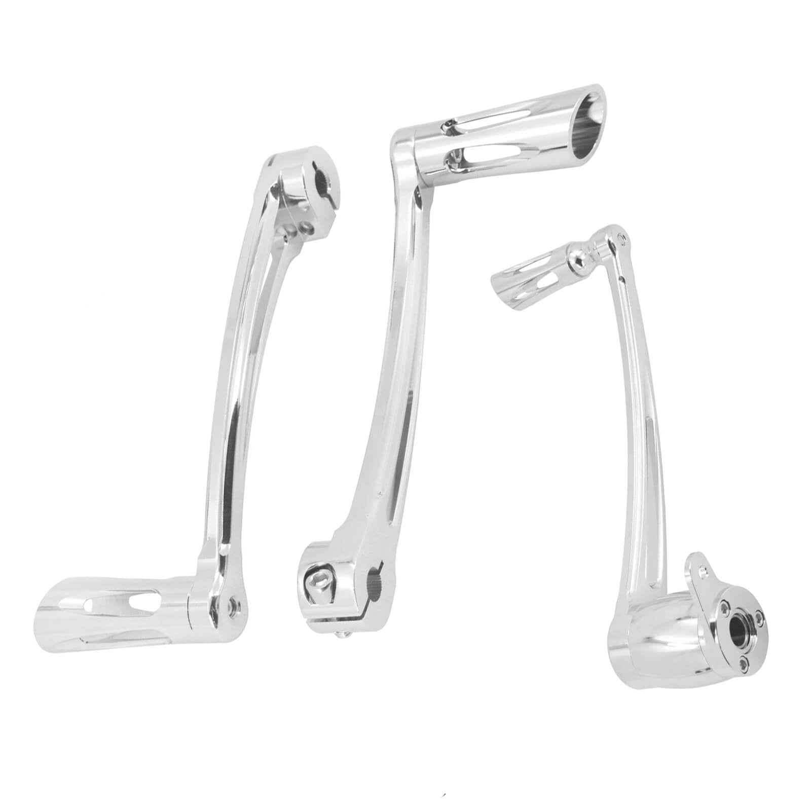 Brake Arm Shift Lever Kit w/ Shifter Pegs Fit 14-UP Touring FLHT FLHX Chrome