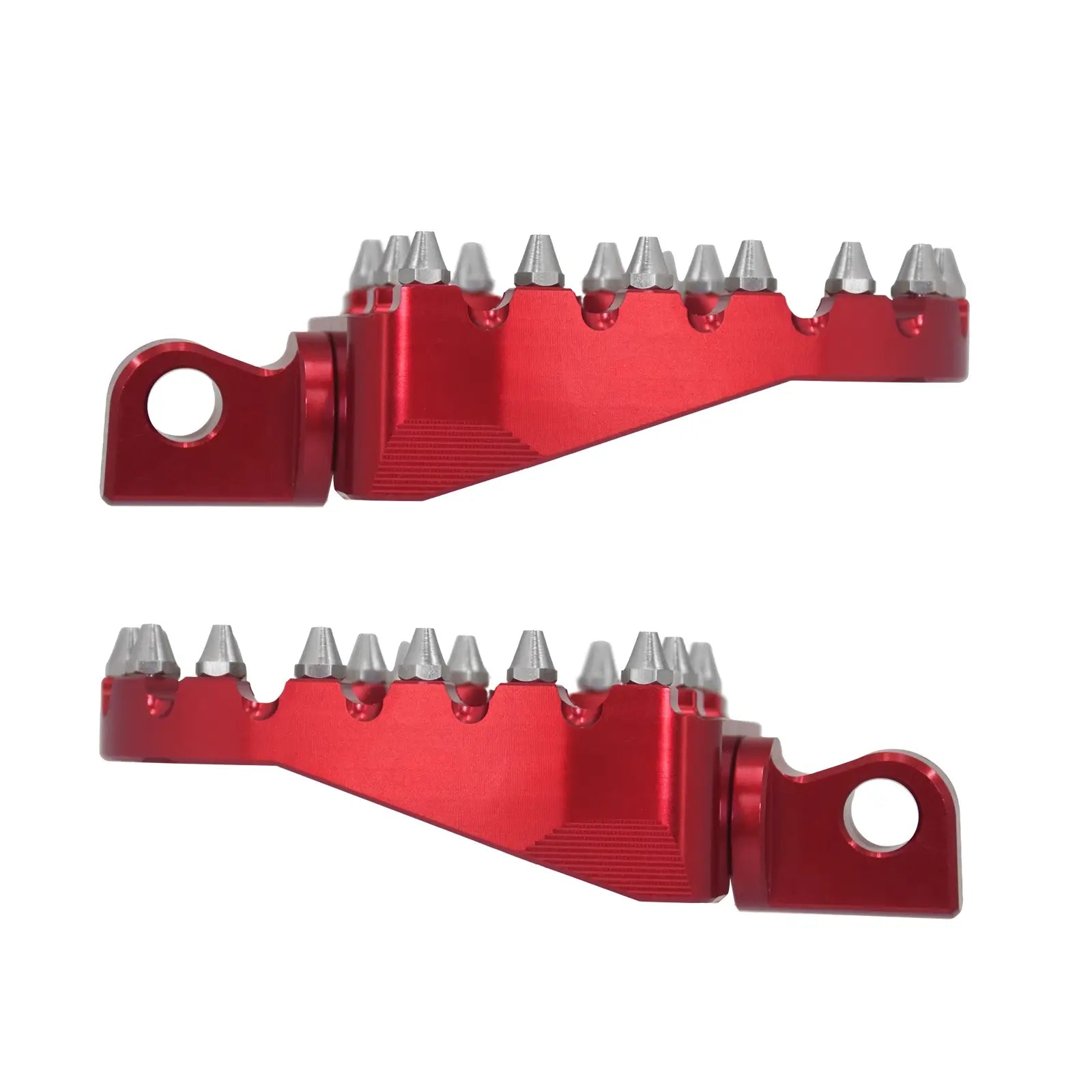 PE010606 CNC red male mount Wide Foot Pegs left