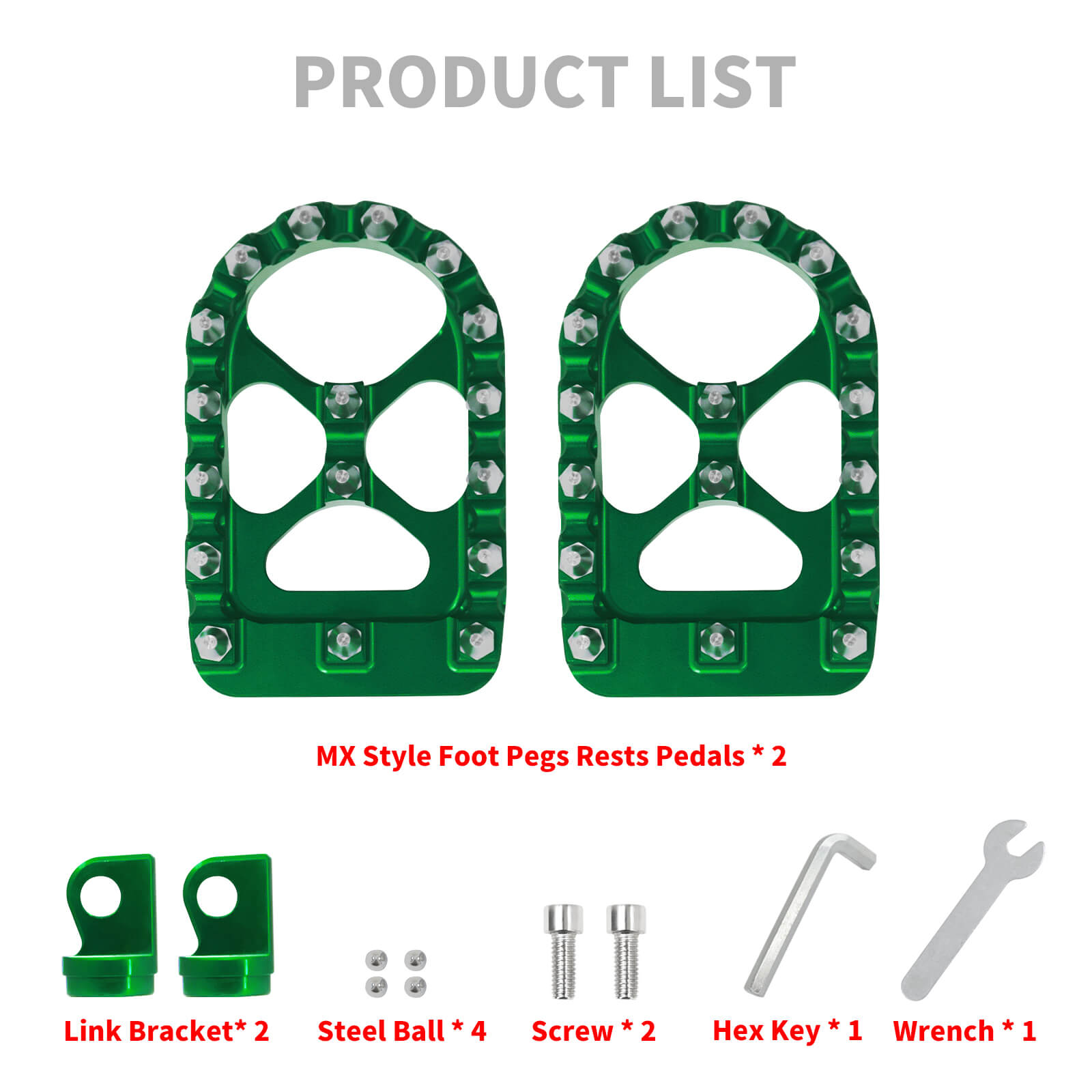 PE010609 mactions mx footboards foot pegs pedals softail road glide 1991 green product list