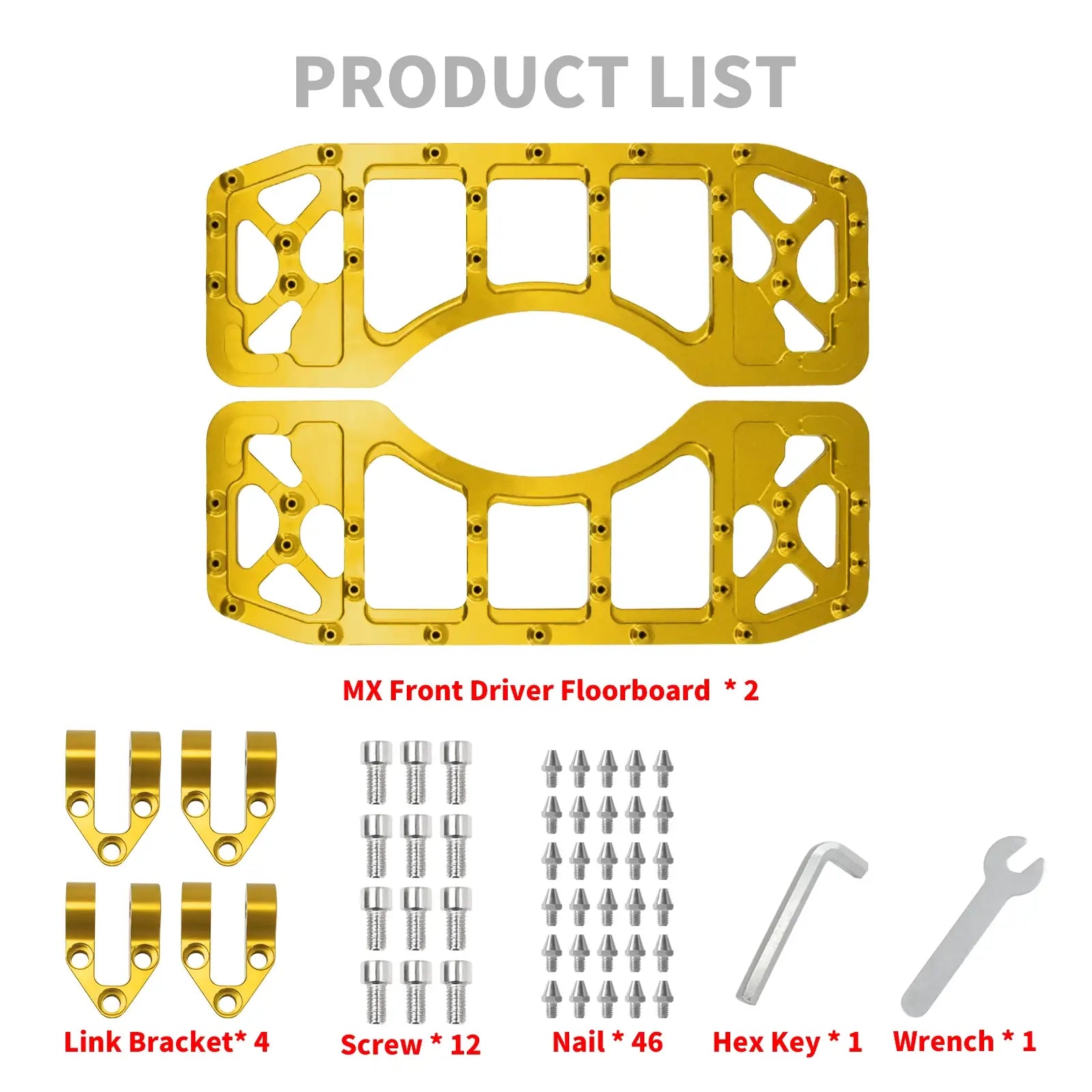 PE011303 CNC Wide Offroad Rider Footboards list