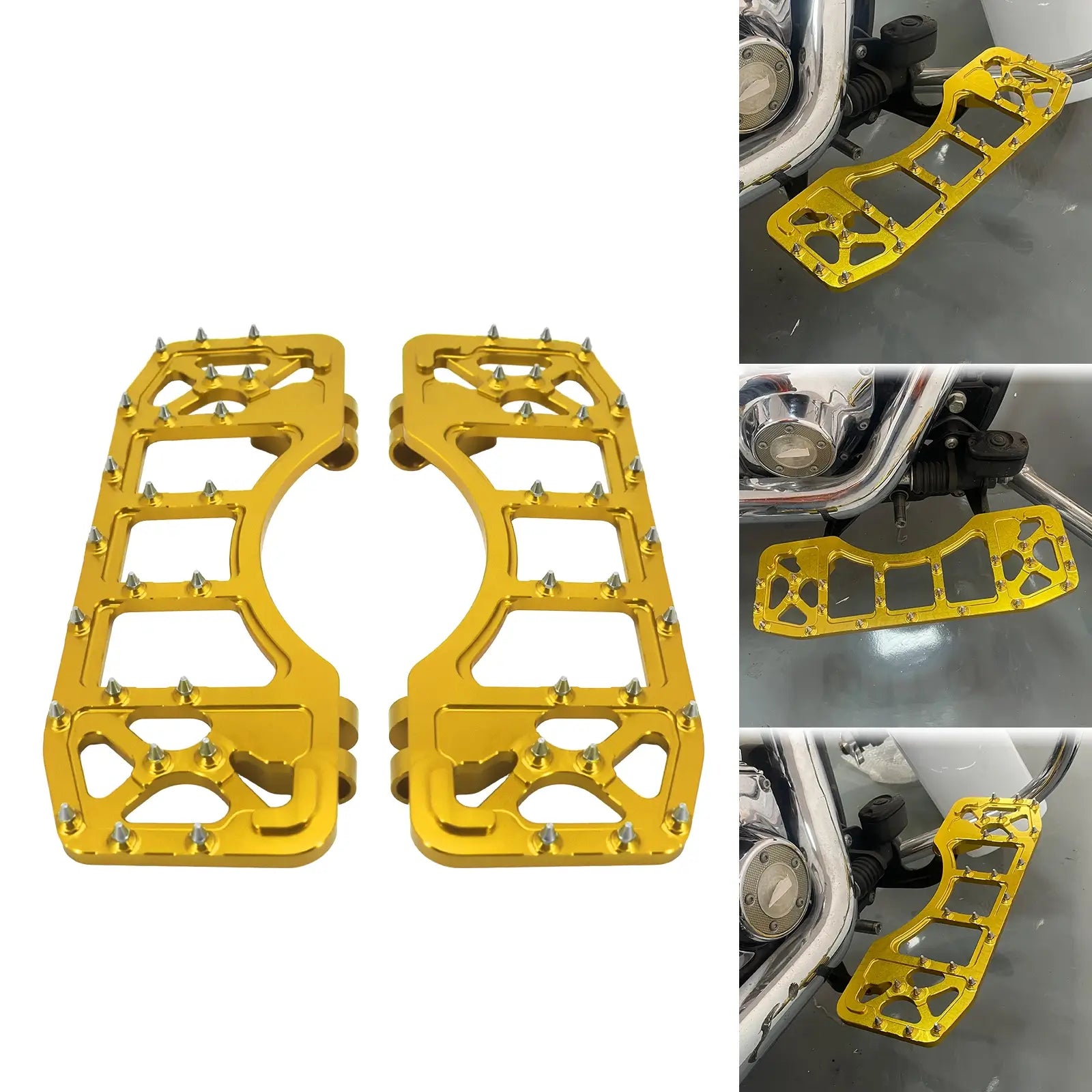PE011303 mactions gold CNC Wide Offroad Rider Footboards