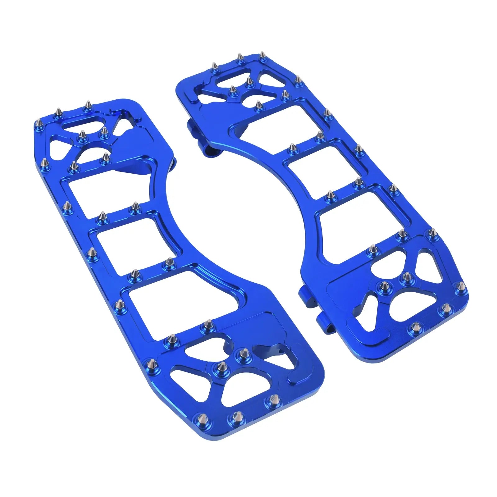 PE011305 Blue CNC Wide Offroad Rider Floorboards for Harley softail