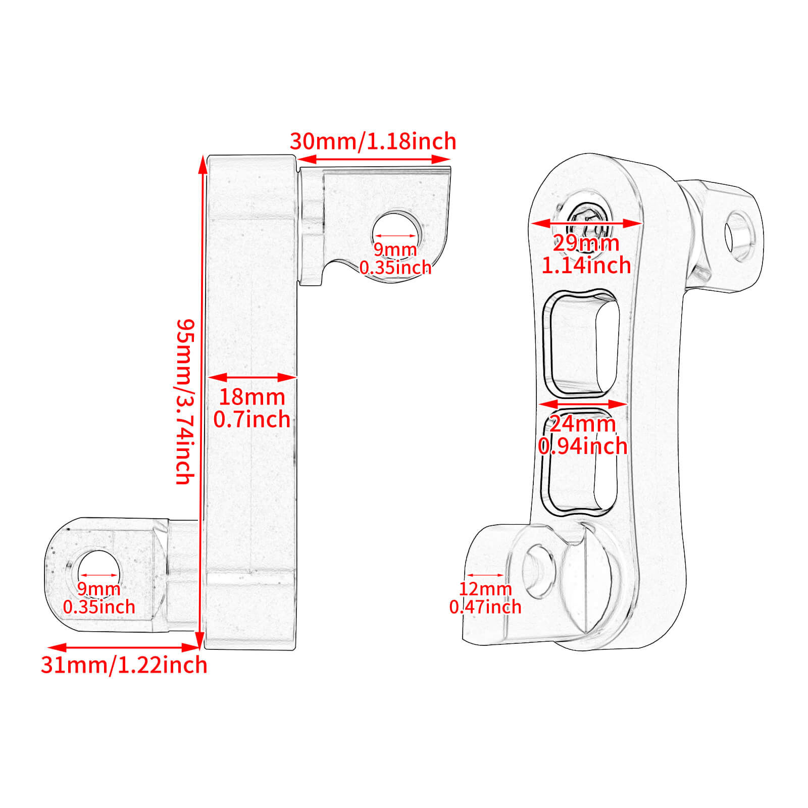 Passanger Male Mount Footpeg Extension Foot Peg Bracket For Harley | Mactions