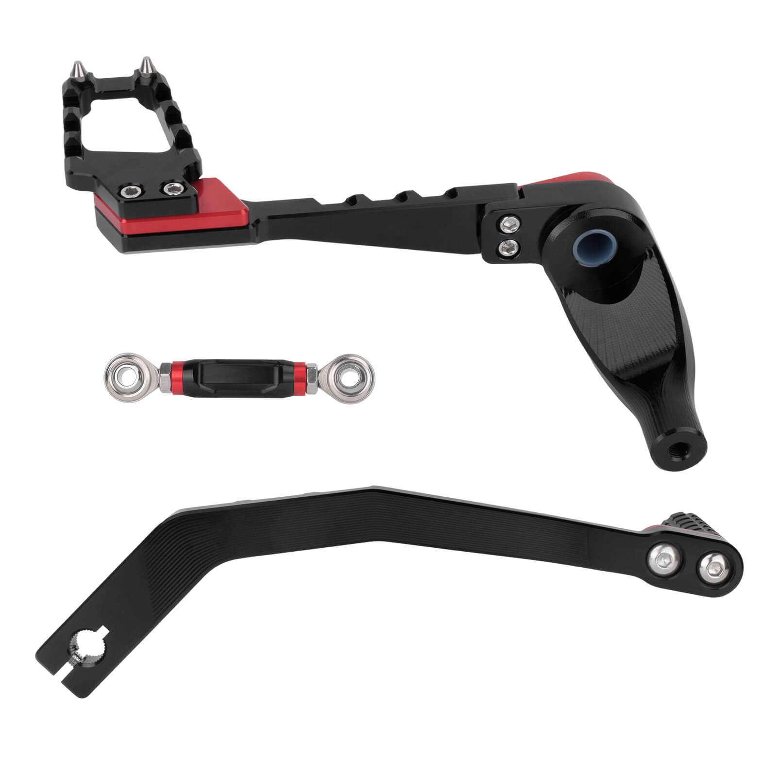 PE019001 mactions CNC Billet Aluminum red Mid Control Kit for Harley M8