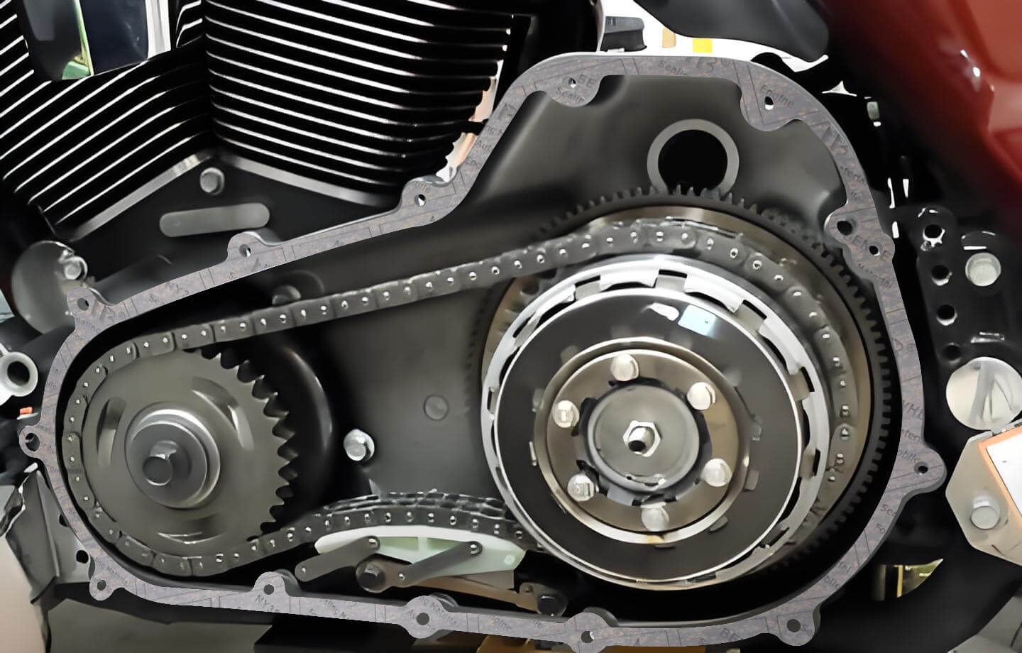 RE000101 mactions Motorcycle Engine Primary Cover Gasket For Harley touring effect