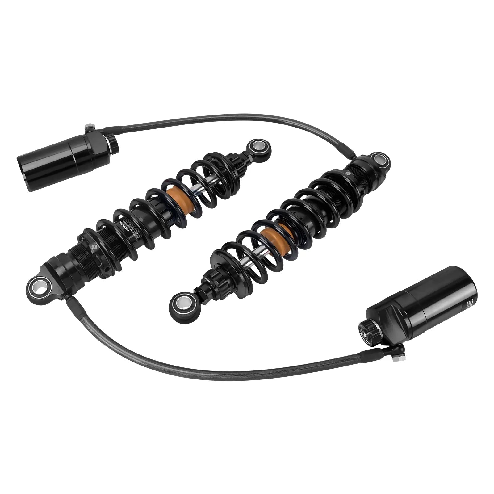 SU000101 mactions Remote Reservoir Rear Shocks Absorbers Suspension For Harley