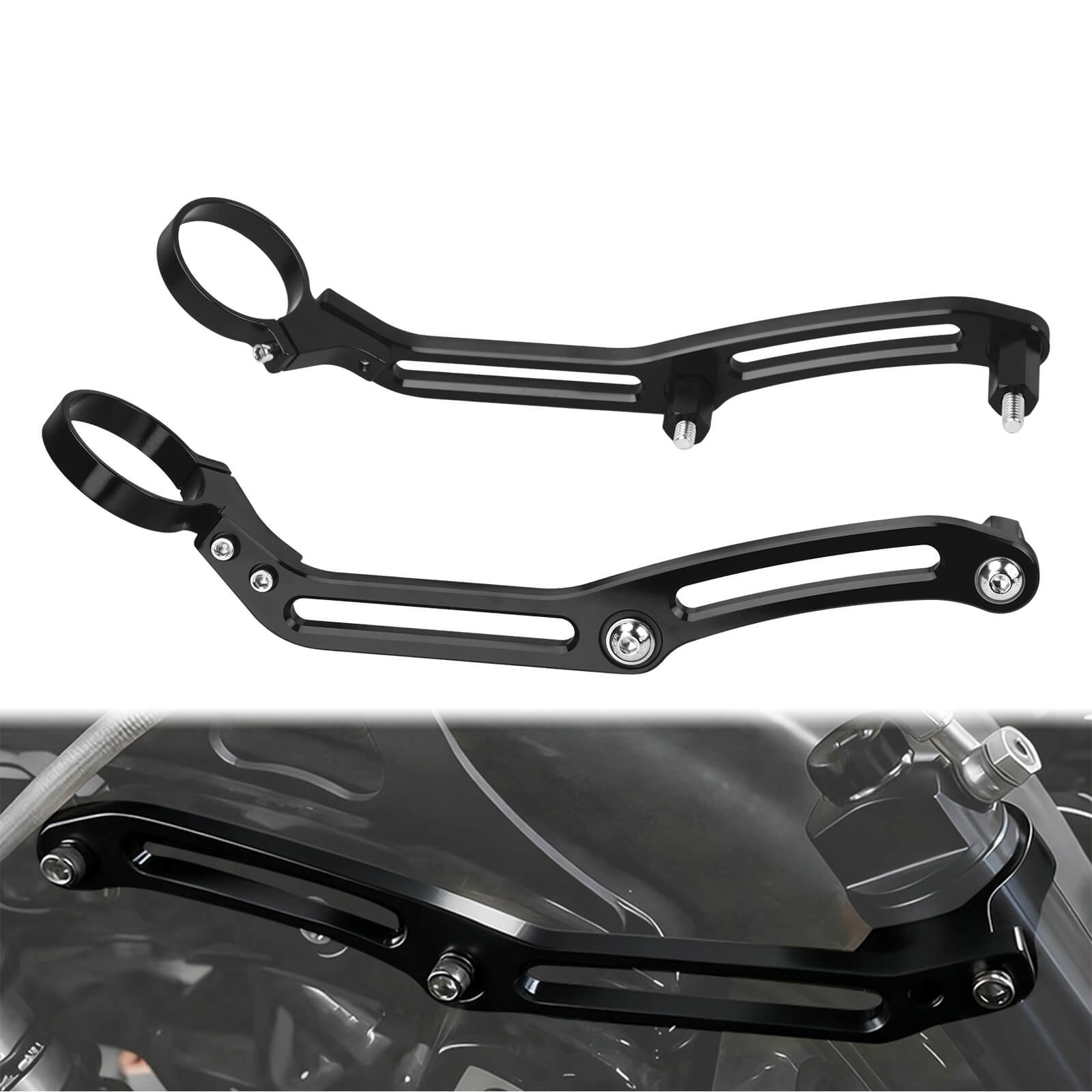 Rear Remote Reservoir Shocks Mounting Bracket for Harley Touring '14-'24 | Mactions