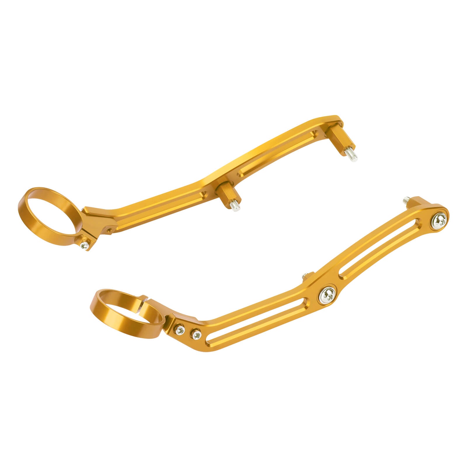 SU000303 mactions CNC Aluminum Reservoir Shock Mount Clamp for Harley Touring - yellow