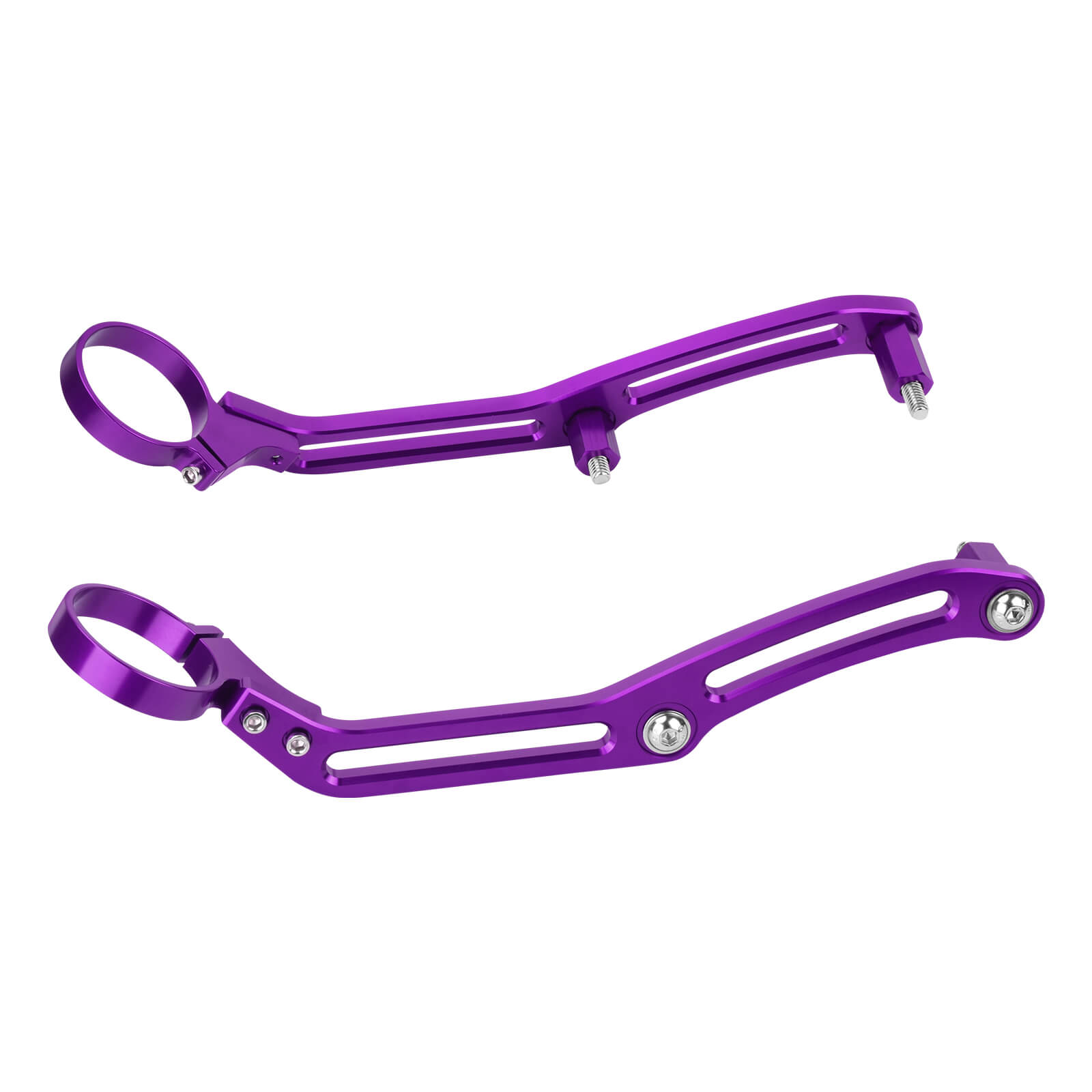 SU000304 mactions CNC Aluminum Reservoir Shock Mount Clamp for Harley touring - purple