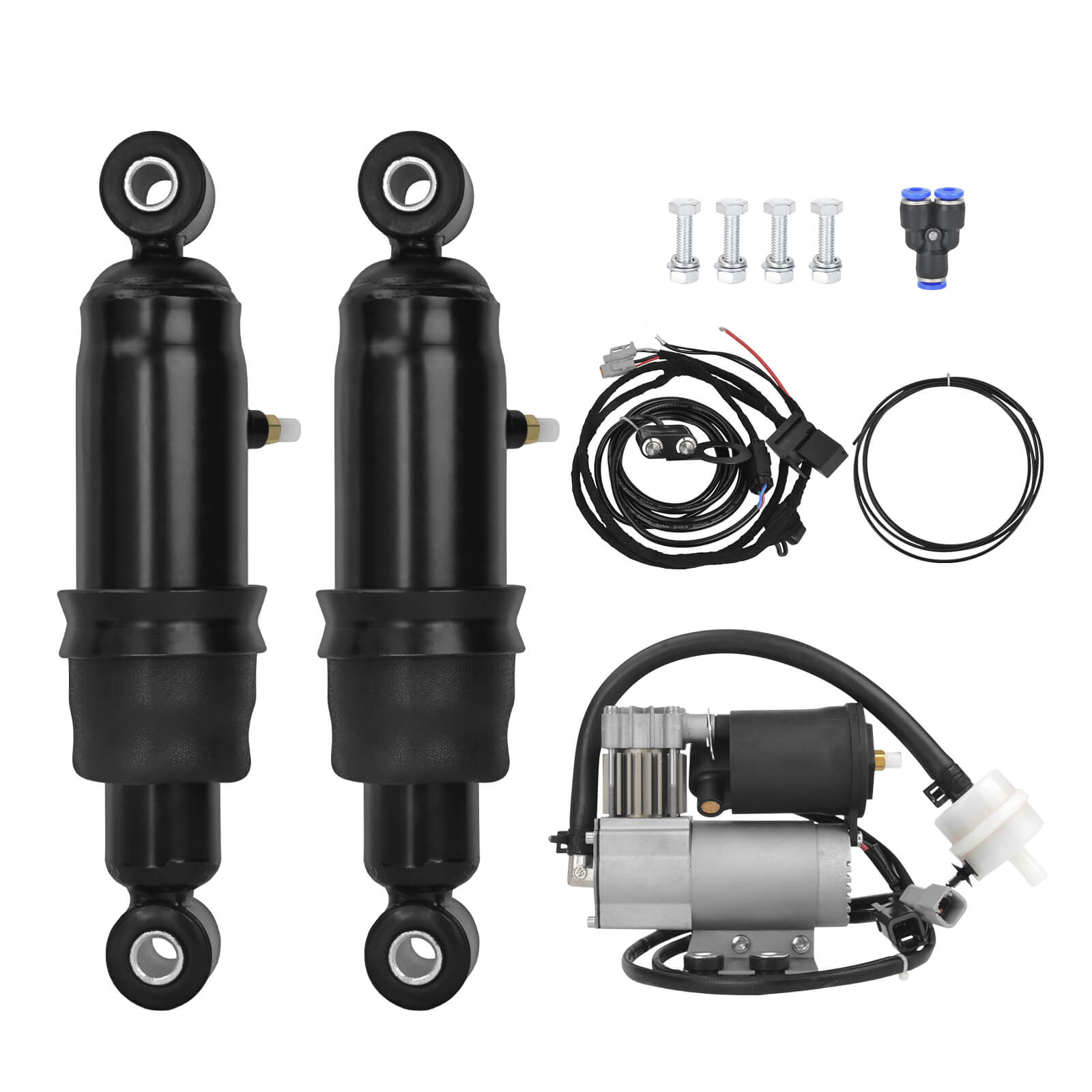 SU000902 Mactions Rear Air Suspension Shocks Kit for Harley Touring '90-'24