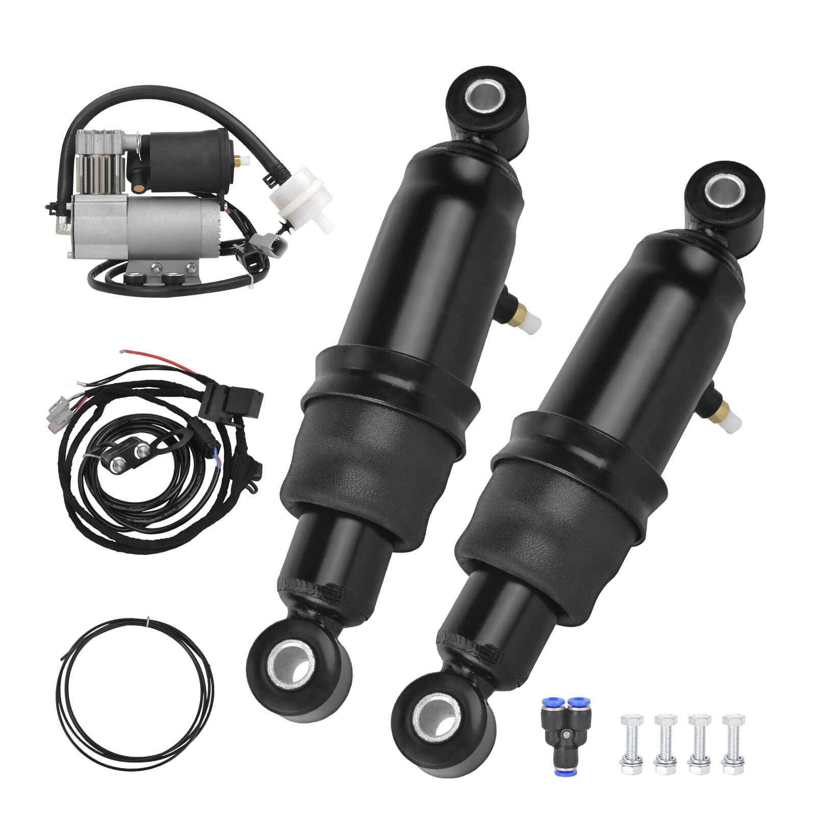 SU000902 Mactions Rear Air Suspension Shocks Kit for Harley Touring '90-'24