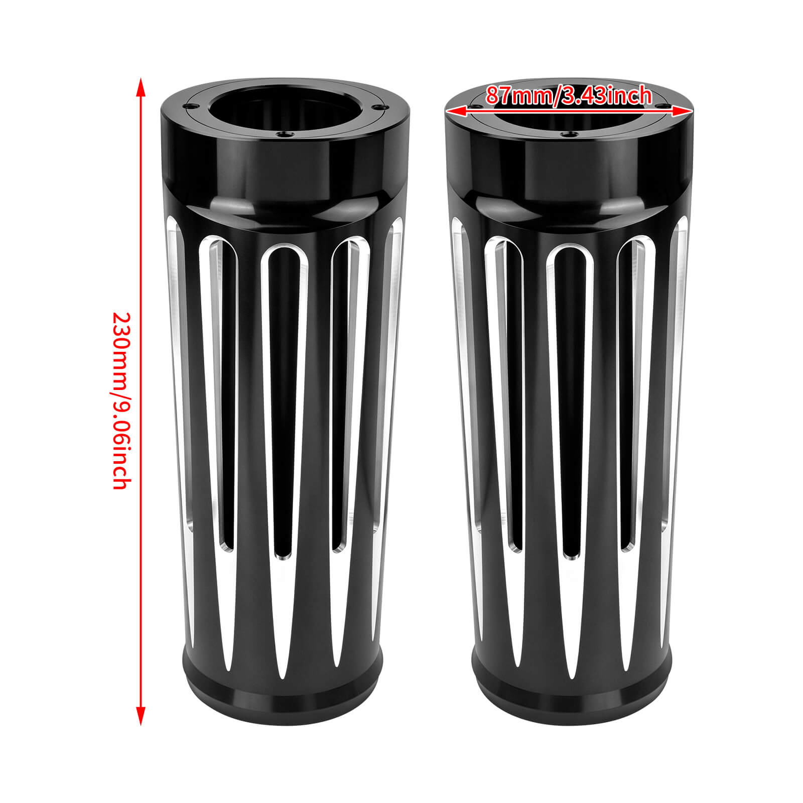 SU0010 Mactions Front Fork Slider Covers For Harley Touring Trike '80-'23 Size