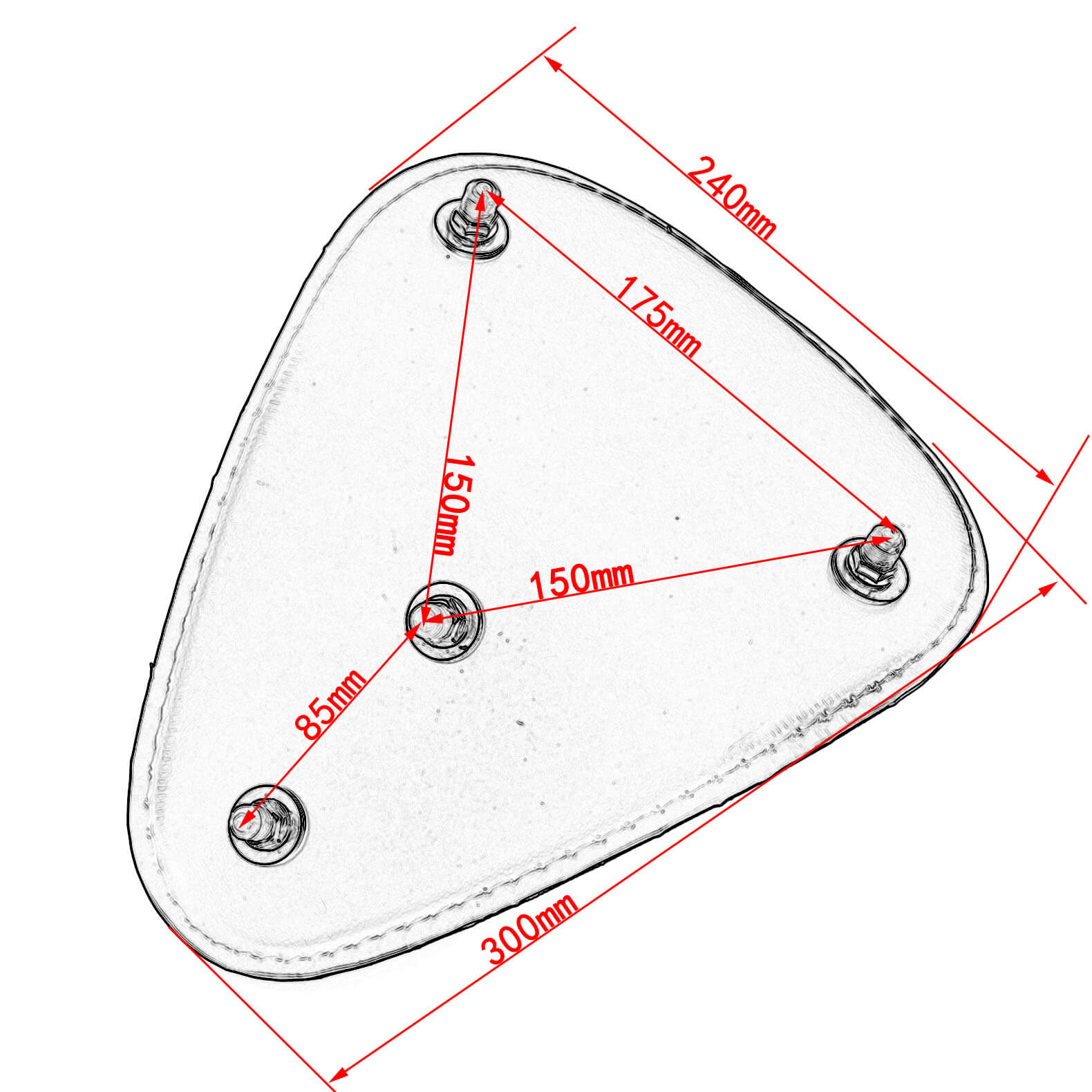 Motorcycle Flame Pattern Cushion solo seat