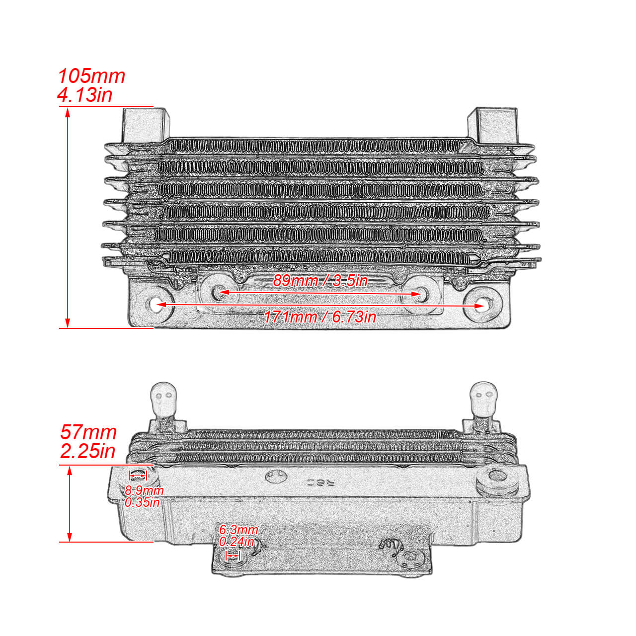 Motorcycle Oil Cooler Radiator for Harley Touring 2009-2016 | Mactions
