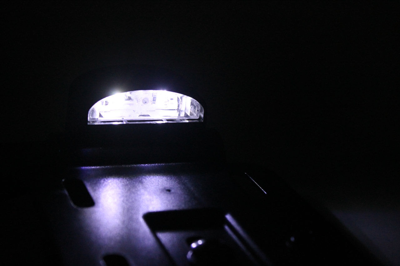 Folding LED Light Side License Plate Bracket for Harley Sportster XL | Mactions