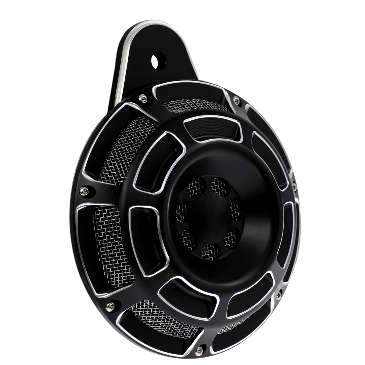 TH007501 CNC 110dB Horn Speaker For Harley touring black