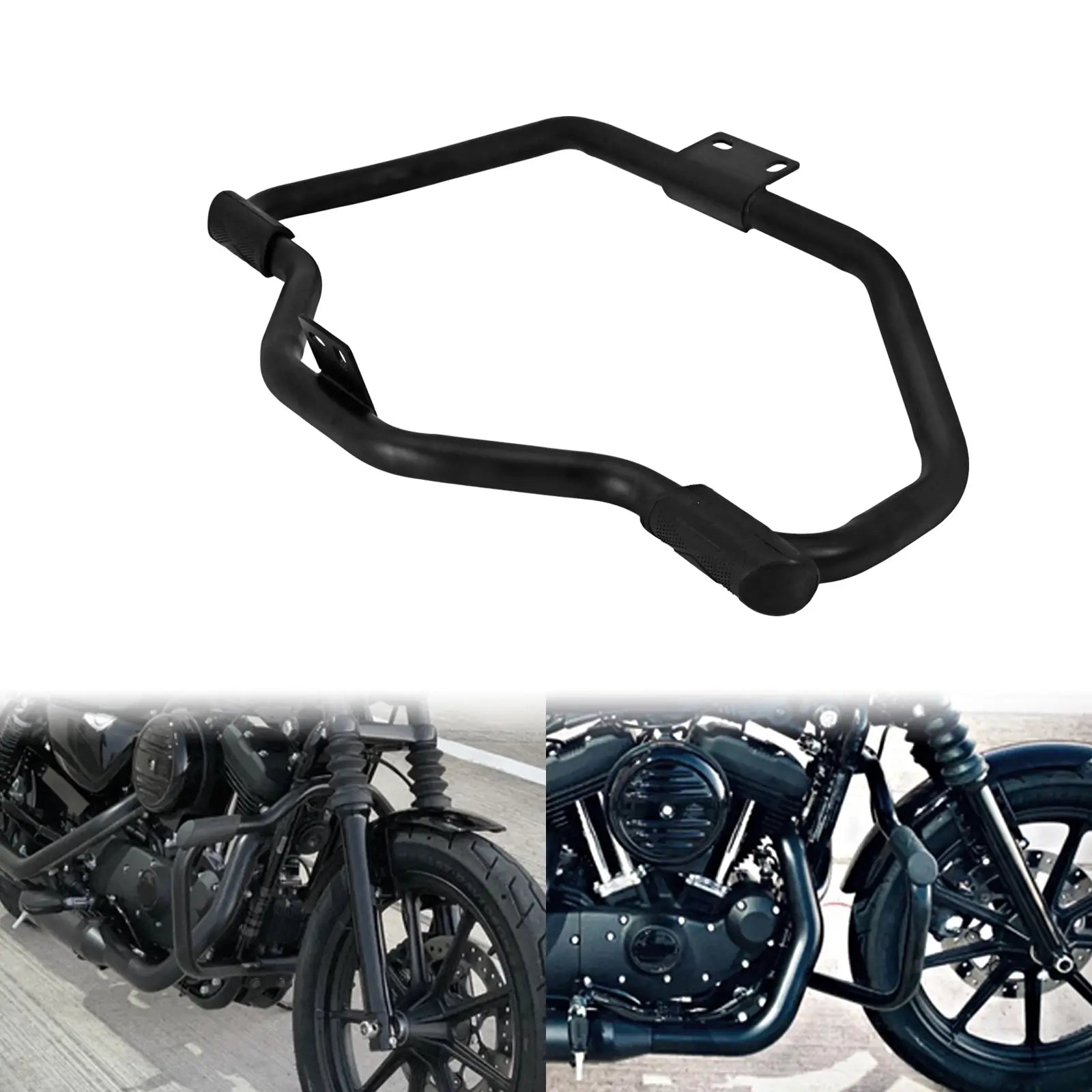 Gloss Black Engine Guard Highway Crash Bar For Harley Sportster 883 1200 XL XR 48 | Mactions