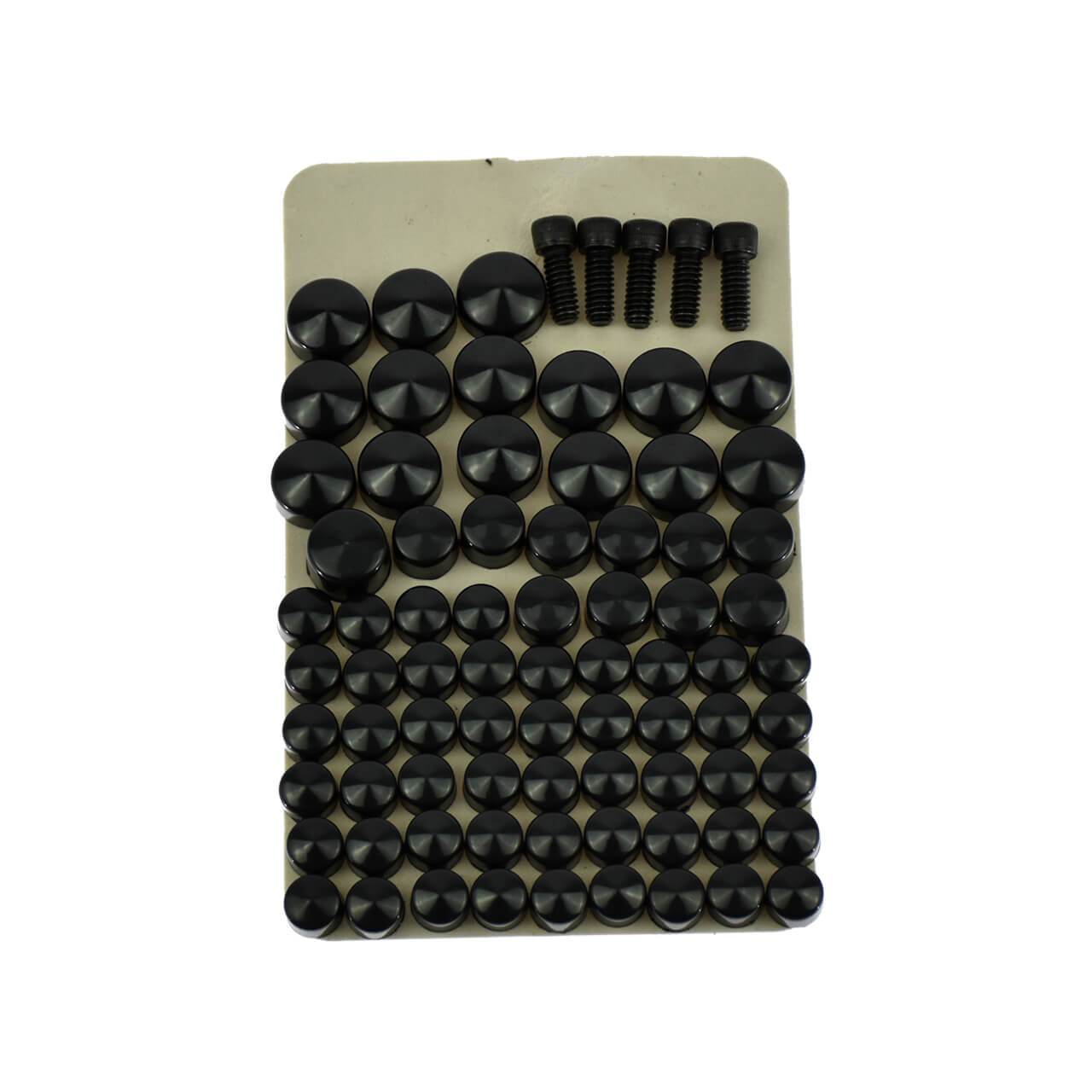 TH015401 mactions Motorcycle Black 75pcs Bolts Toppers Caps Cover