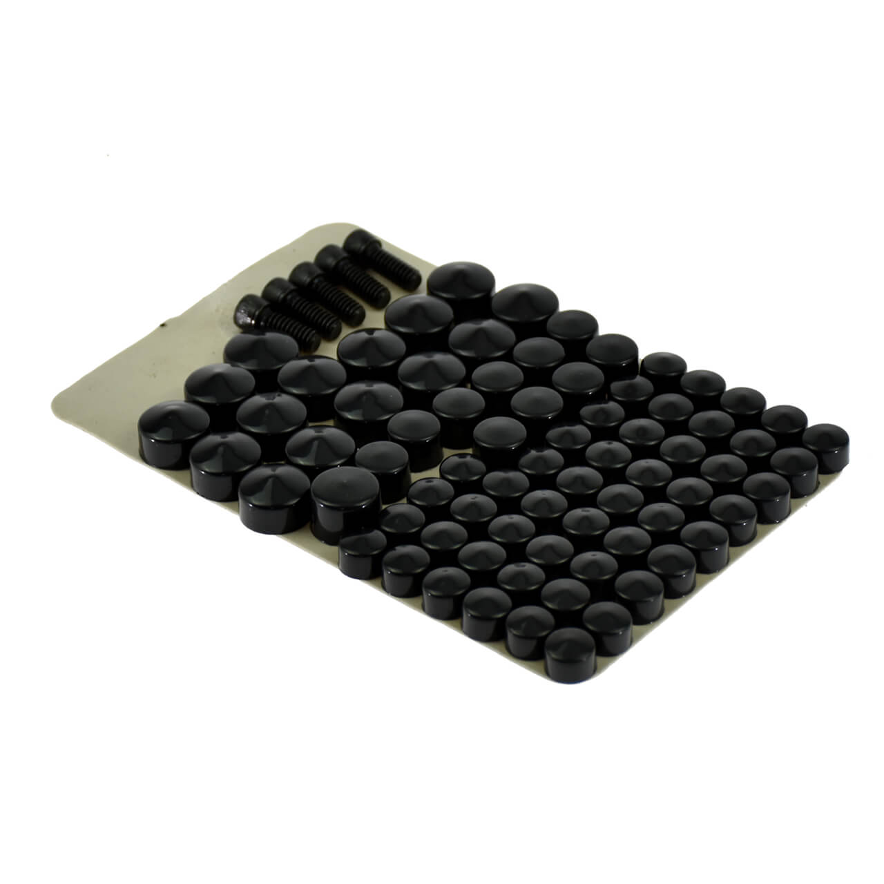 TH015401 mactions Motorcycle Black 75pcs Bolts Toppers Caps Cover for harley