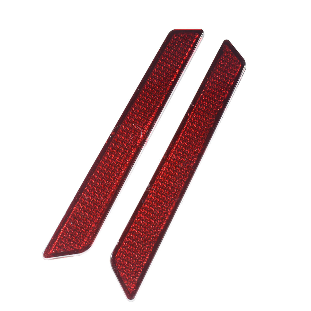 TH015802 mactions Hard Saddle Bags Latch Reflectors Replacement for Harley - red