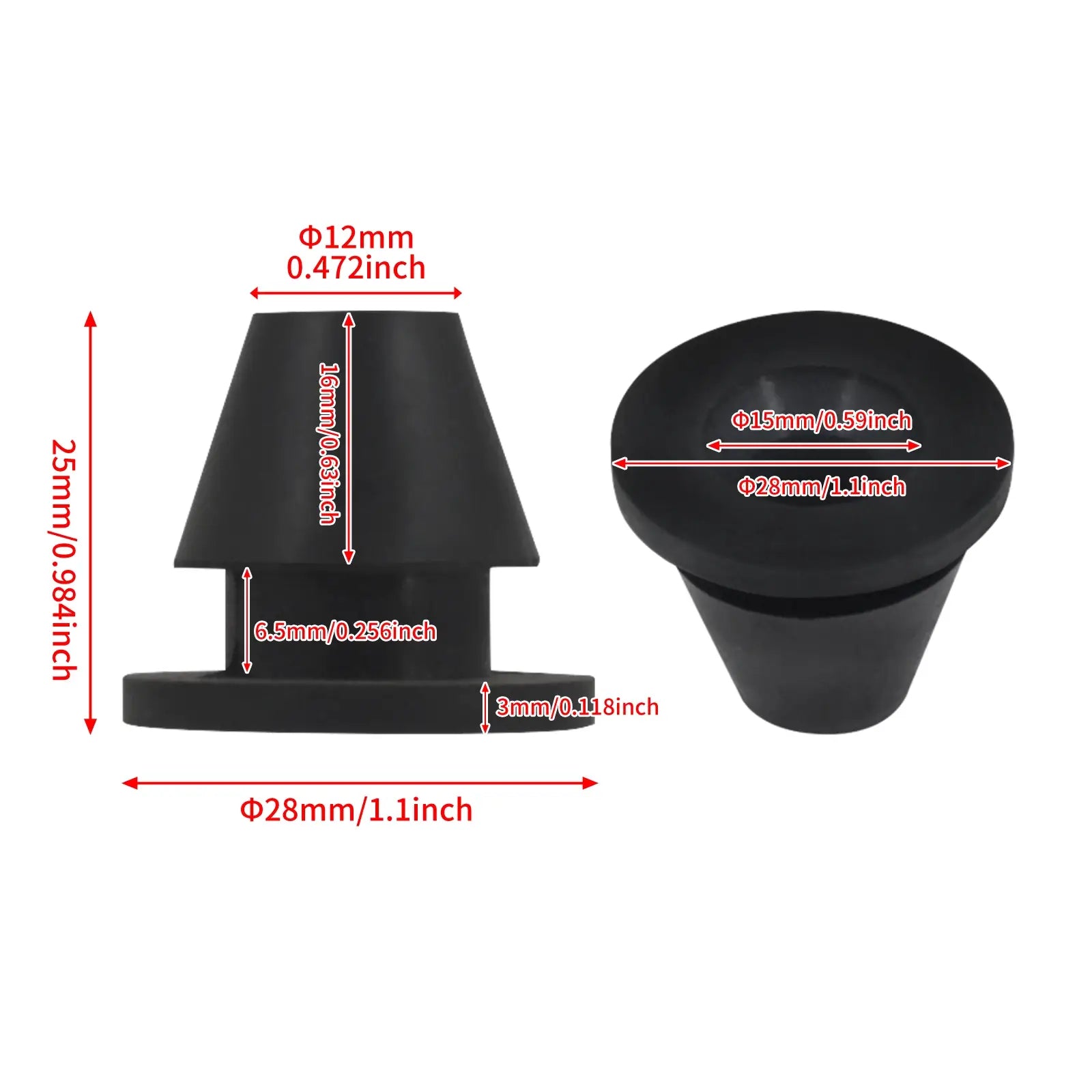 TH019802-Rubber-Side-Cover-Grommets-for-Harley-Touring-size