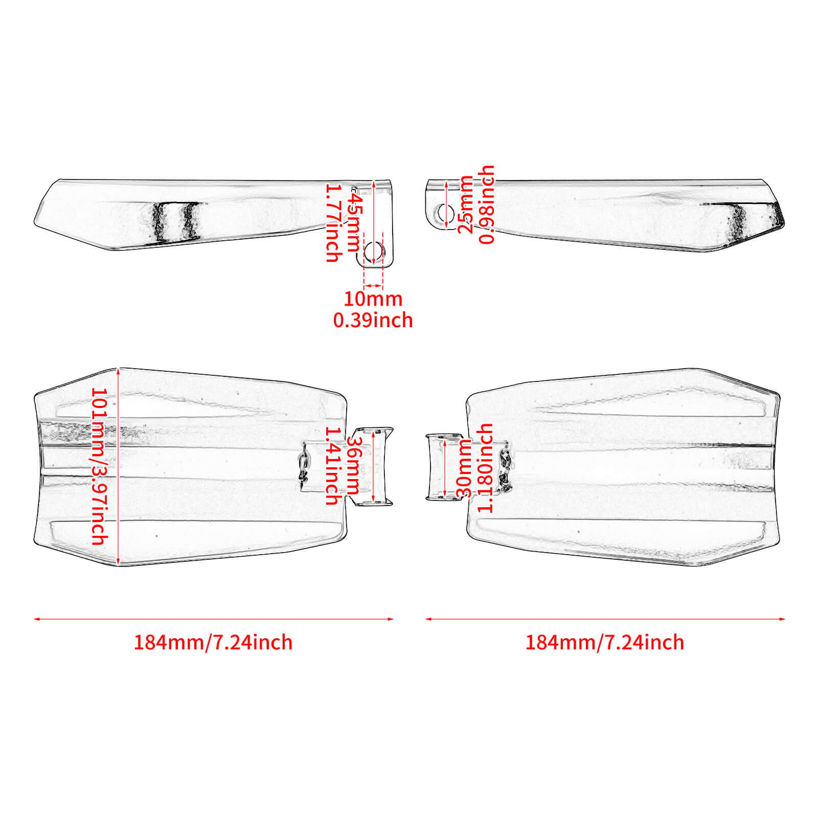 Handlebar Hand Guards Protector Wind Deflector for Harley | Mactions