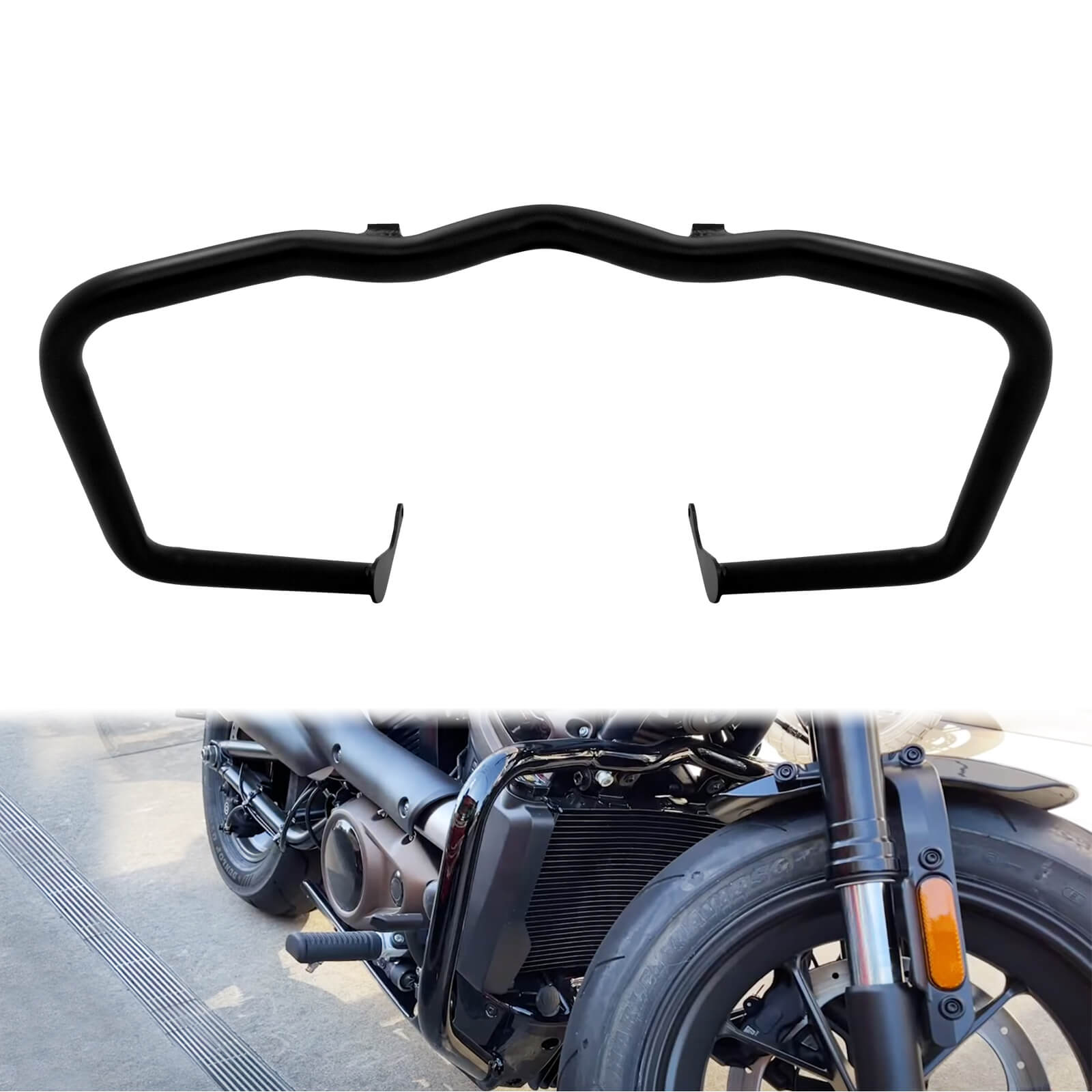 Matte Black Highway Crash Bar Fit 2021-Up Harley Sportster S | Mactions