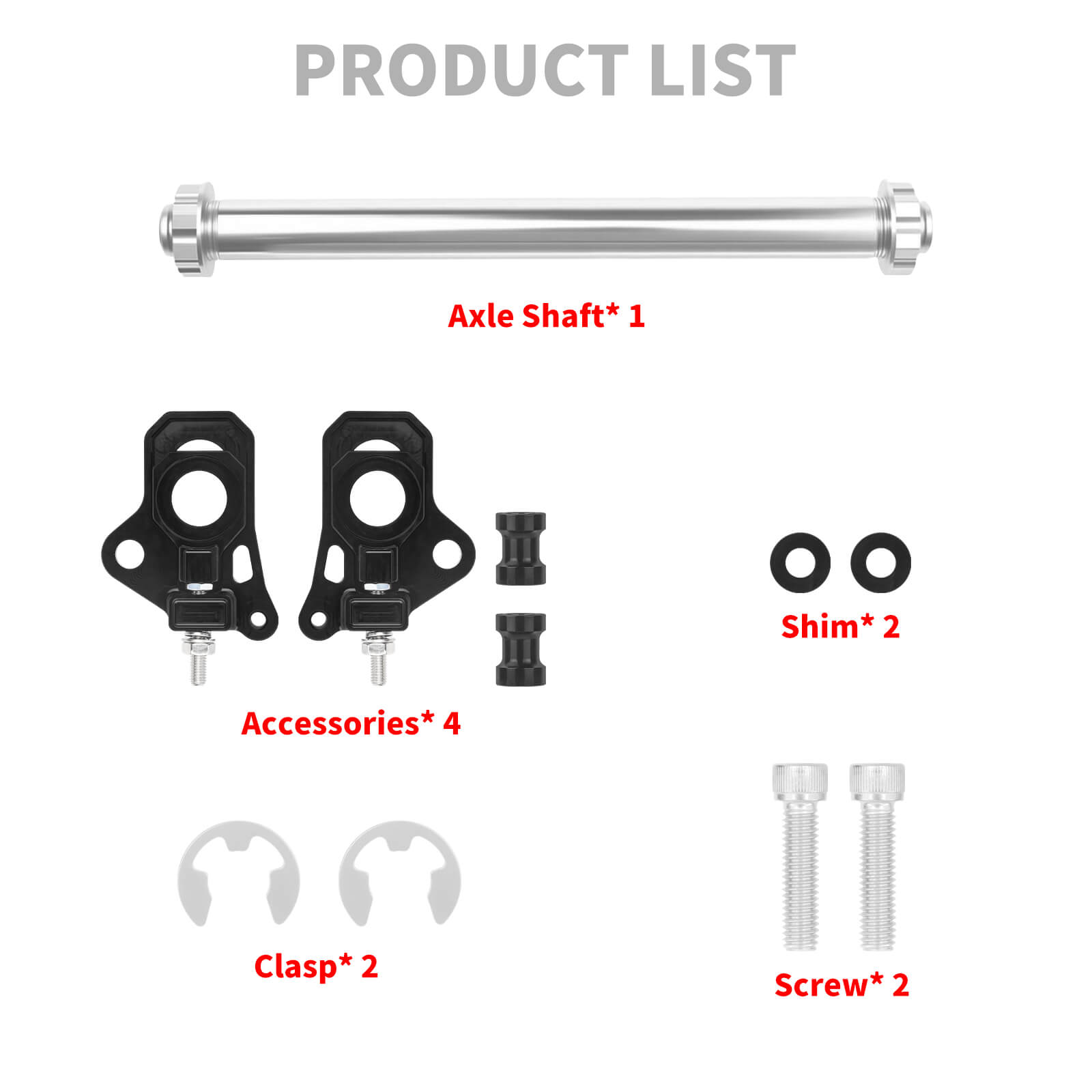 TR000401 mactions Premium CNC Billet Aluminum Rear Axle Adjusters - product list
