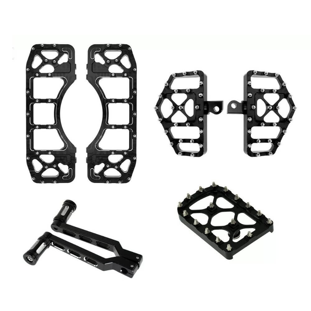CNC MX Style Front Rear Floorboards Shifter Lever Pedal Pad for Harley | Mactions
