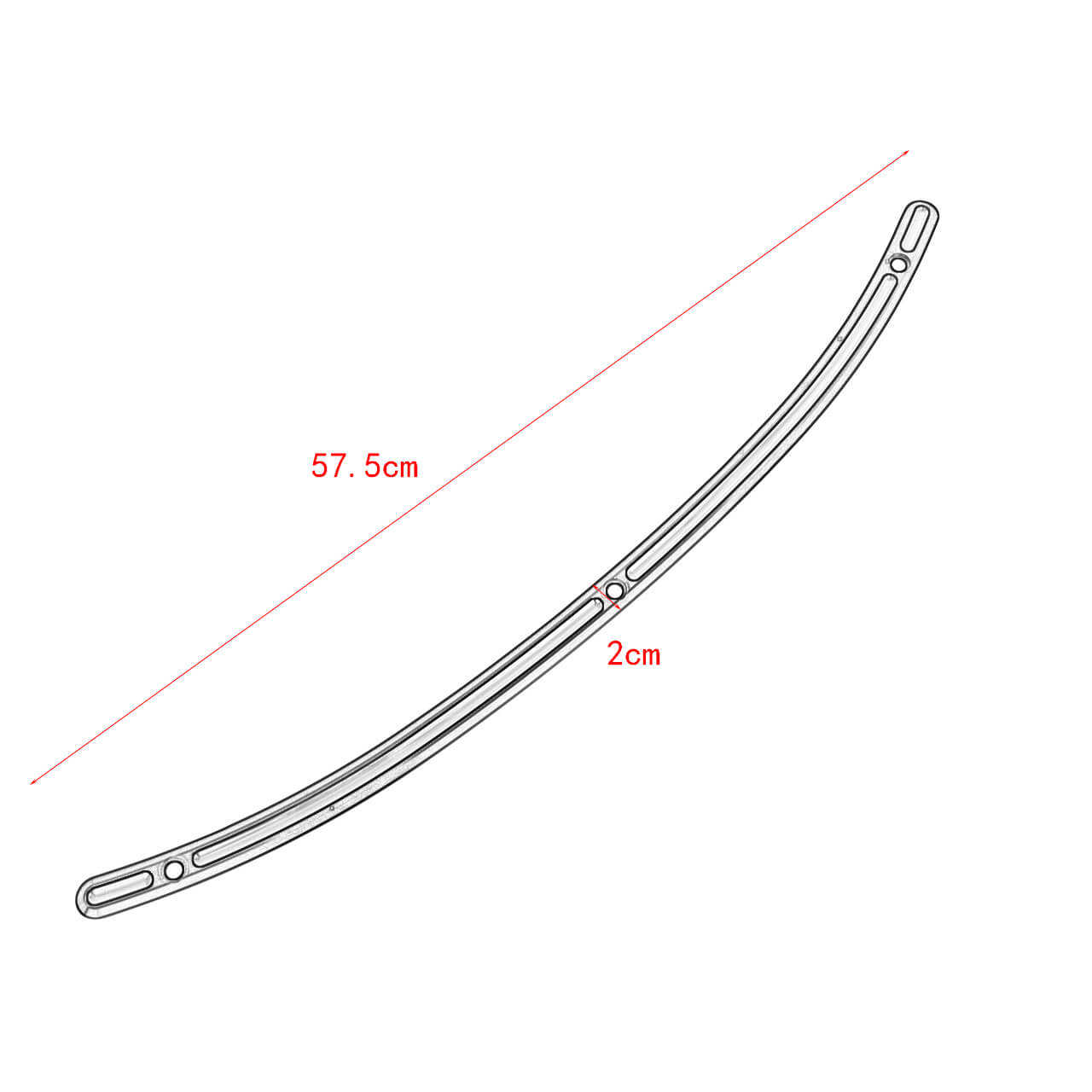 WI000902 mactions Windshield Trim Windscreen Accent Strip for harley street glide size