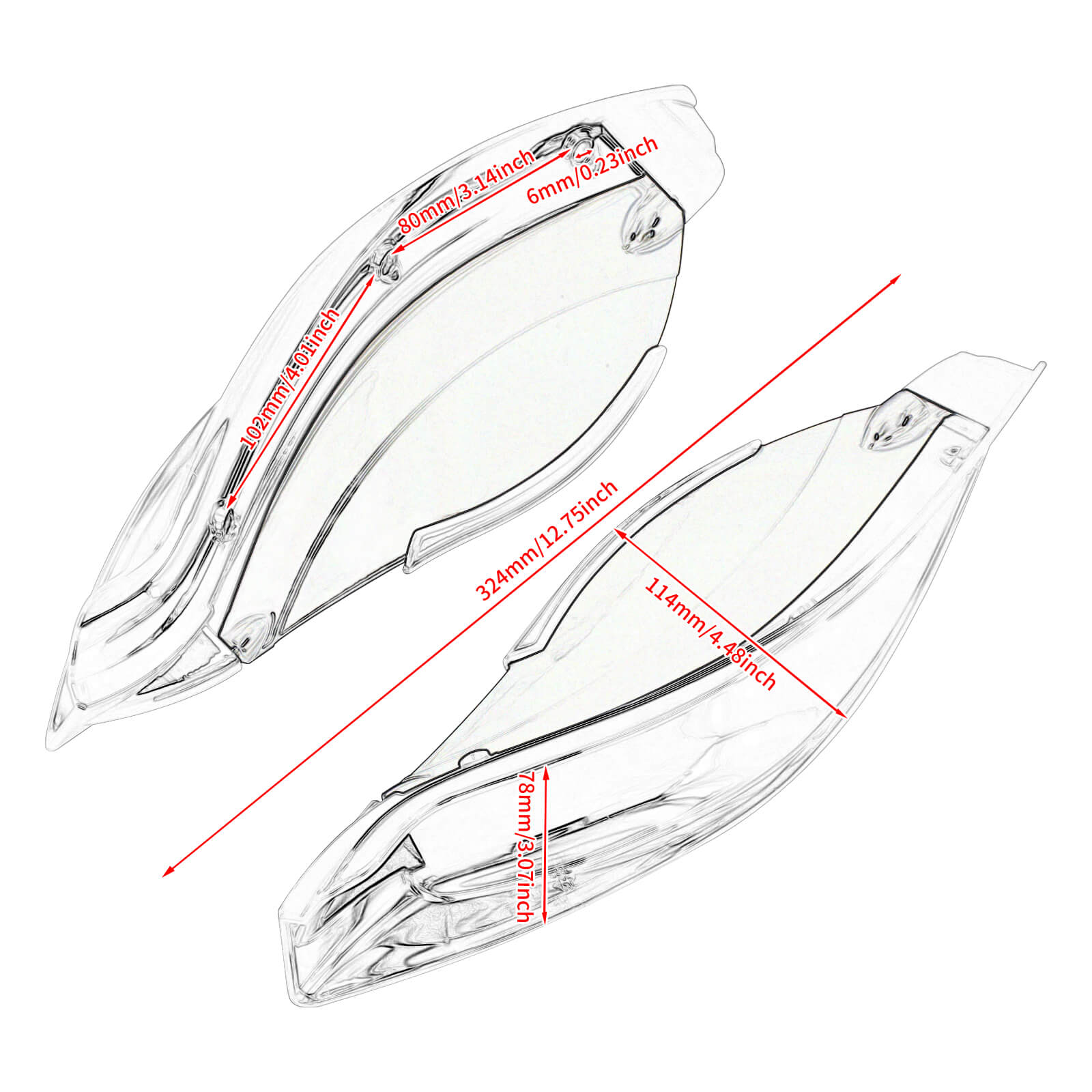 Adjustable Fairing Air Deflectors for Harley Touring 2014-2023 | Mactions