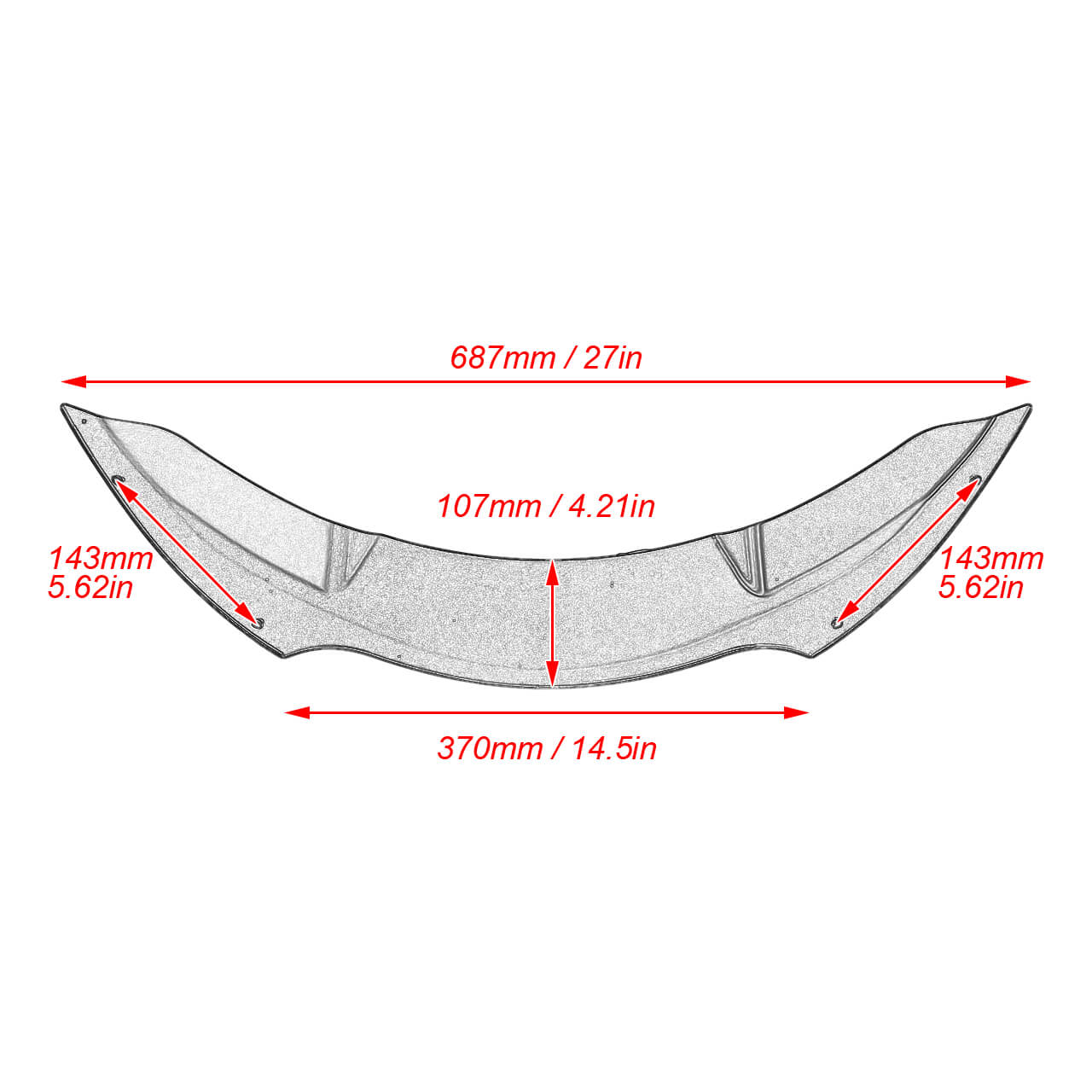 4" Fairing Windshield For Harley Touring 2015-2023 | Mactions
