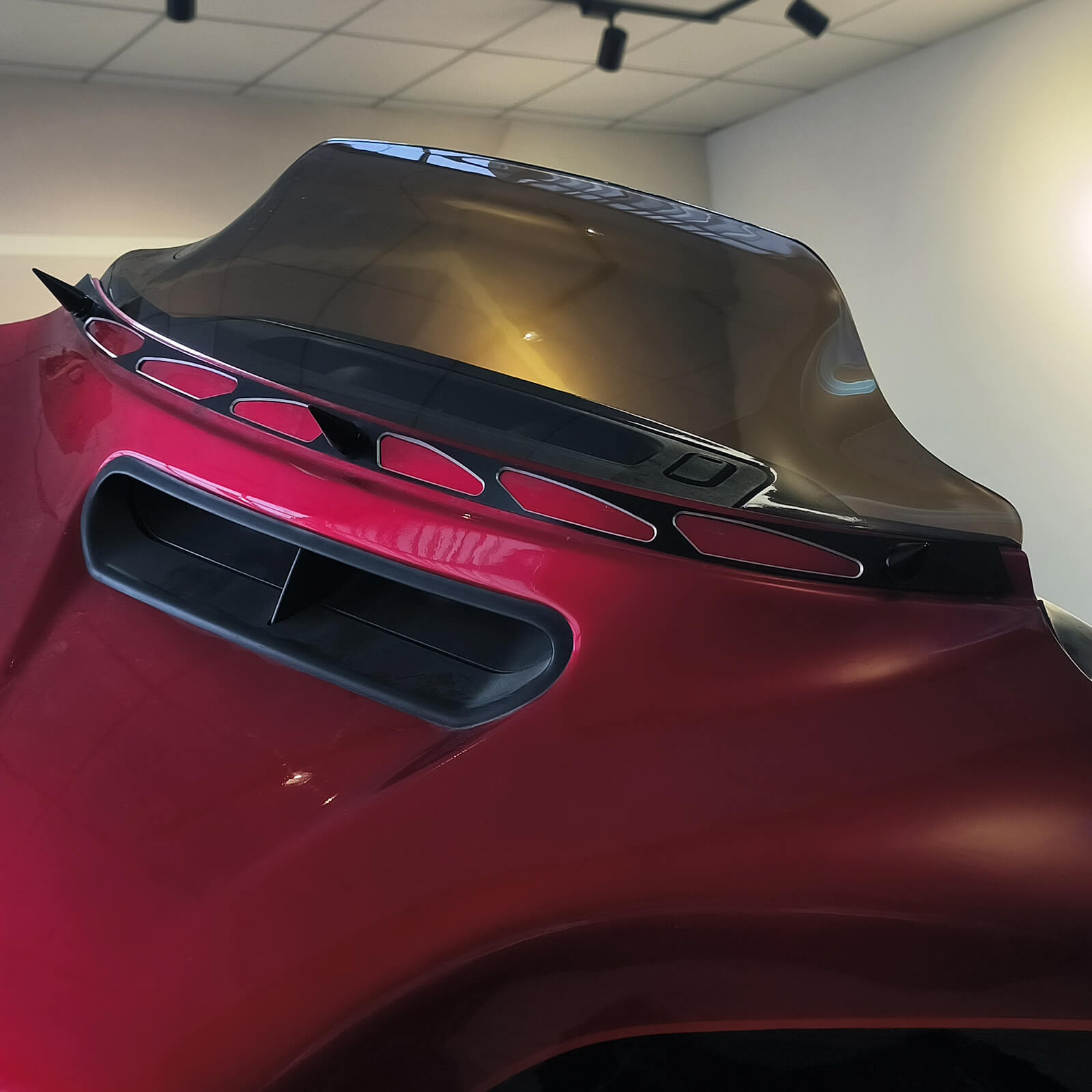 Smoke 6.8" Wave Windshield Windscreen For Harley Touring Street Electra Glide Ultra '14-'24 | Mactions