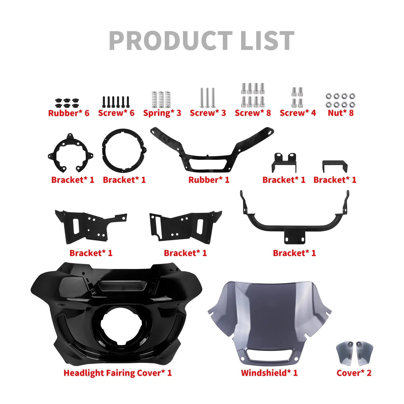 WI004101 mactions Front Headlight Fairing with 8” Windshield for harley low rider st 2022 - product list