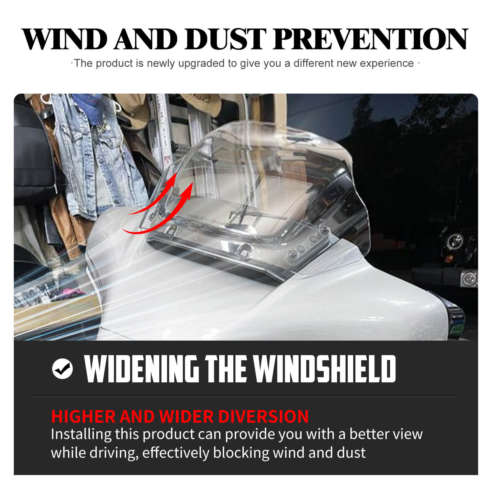 WI004302 mactions 14" Windshield Fairing Windscreen For Harley touring cvo clear