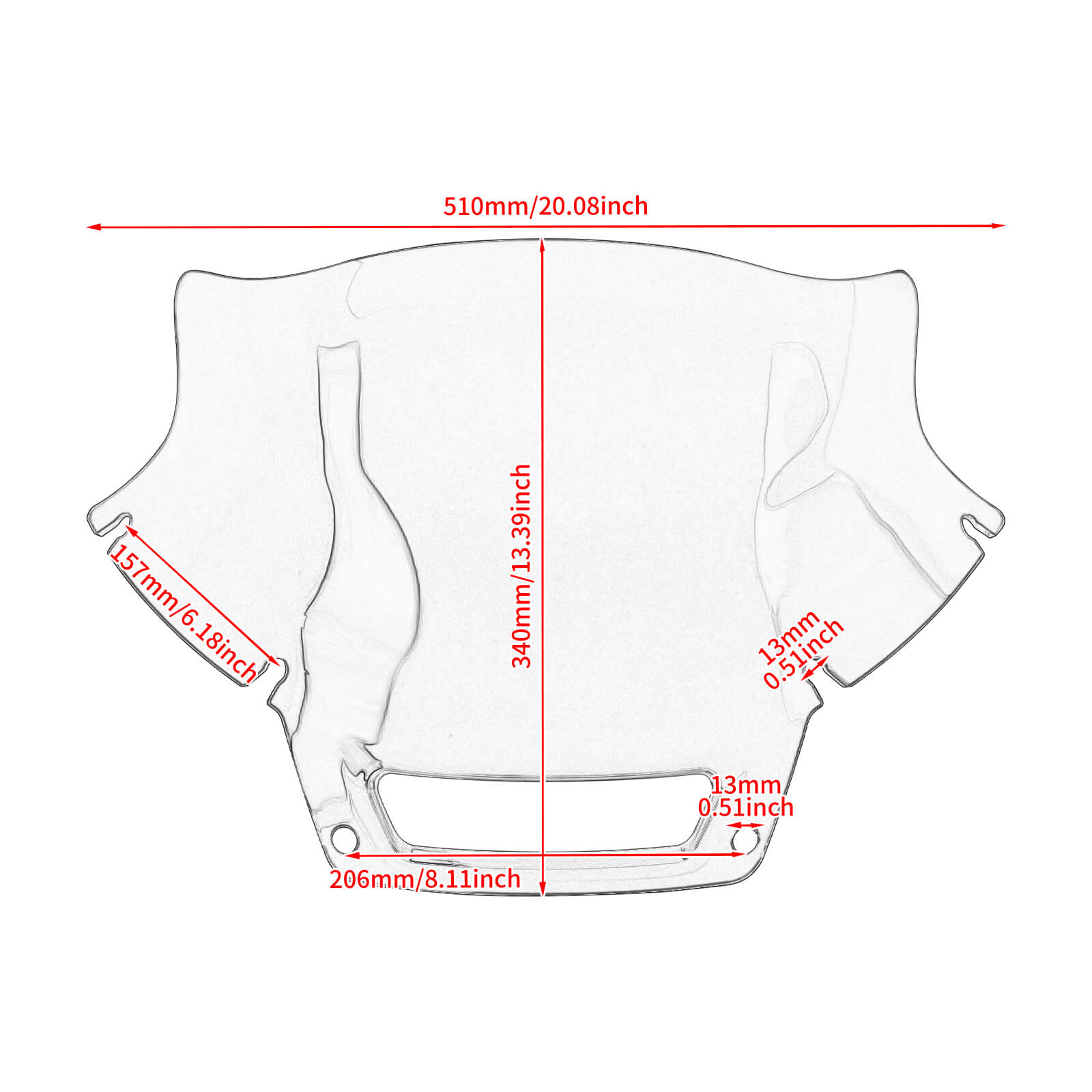 8.5" Motorcycle Windshield for Harley Low Rider ST 2022-2025 - Yellow | Mactions