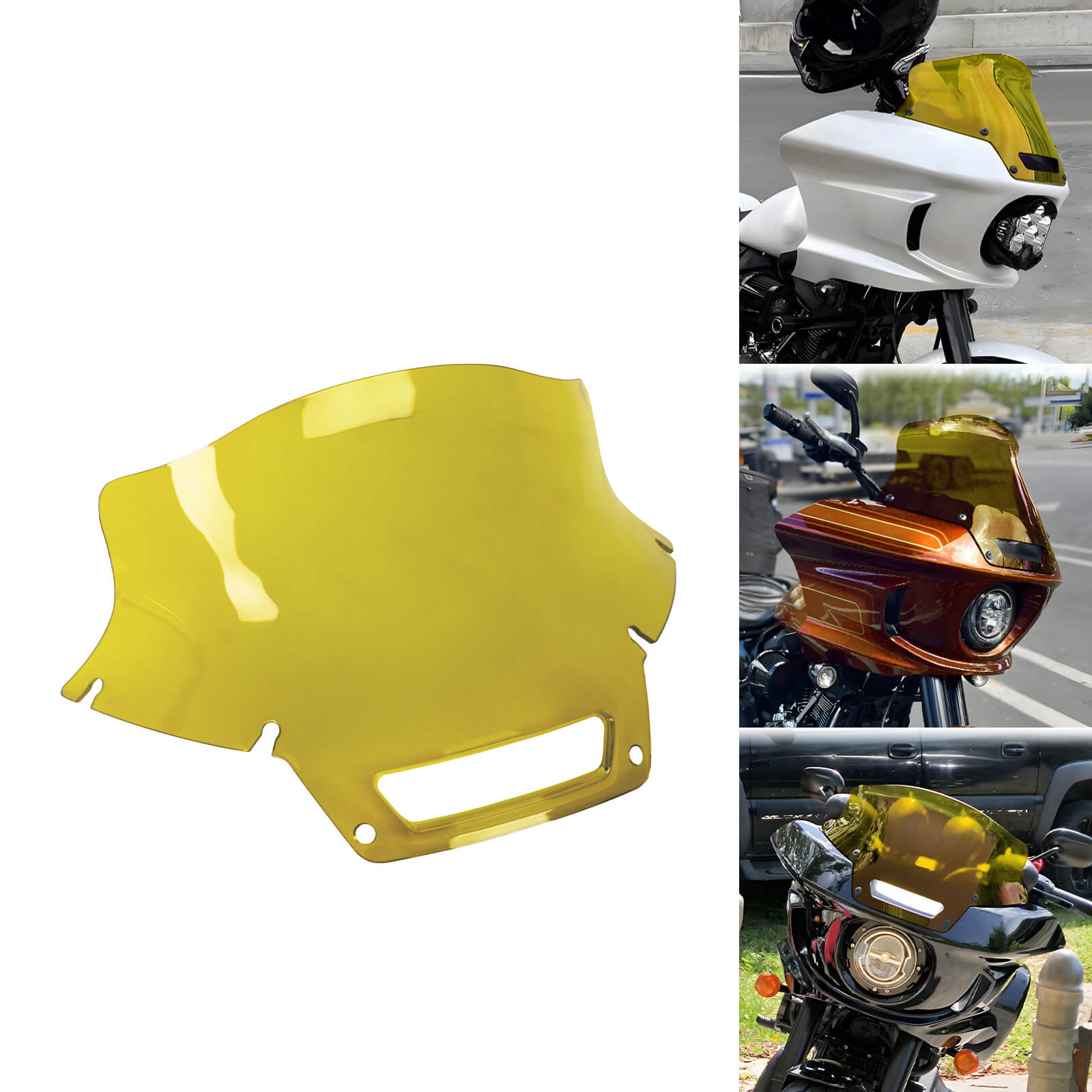 8.5" Motorcycle Windshield for Harley Low Rider ST 2022-2025 - Yellow | Mactions