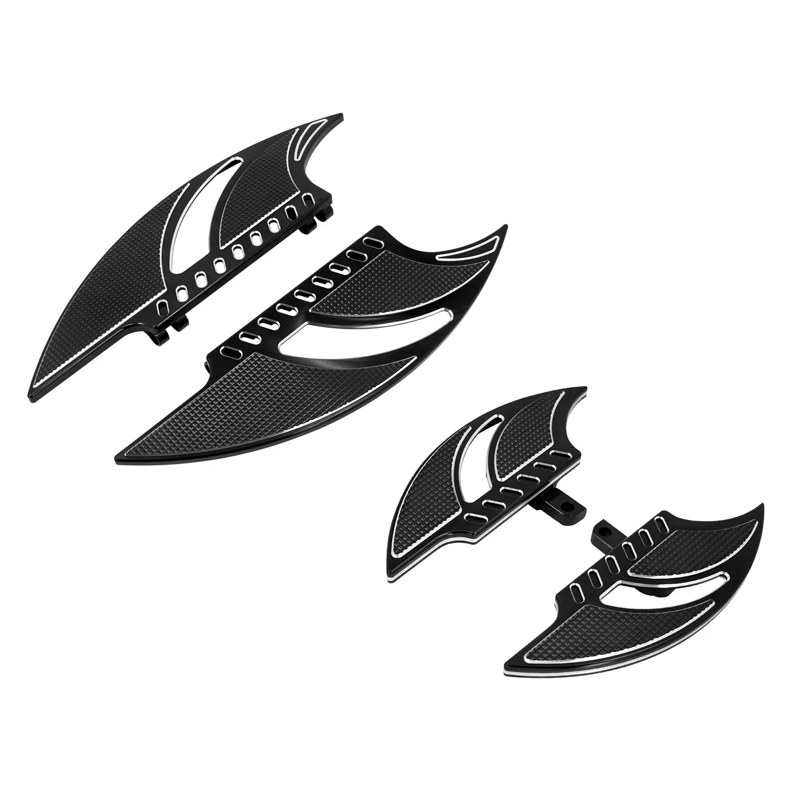 ZH000010 Hollow Blade Passenger Driver Floorboards Fit Harley touring