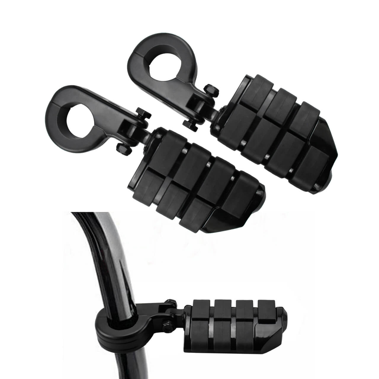 Motorcycle Highway Footpegs for 1-1/4" Engine Guards | Mactions