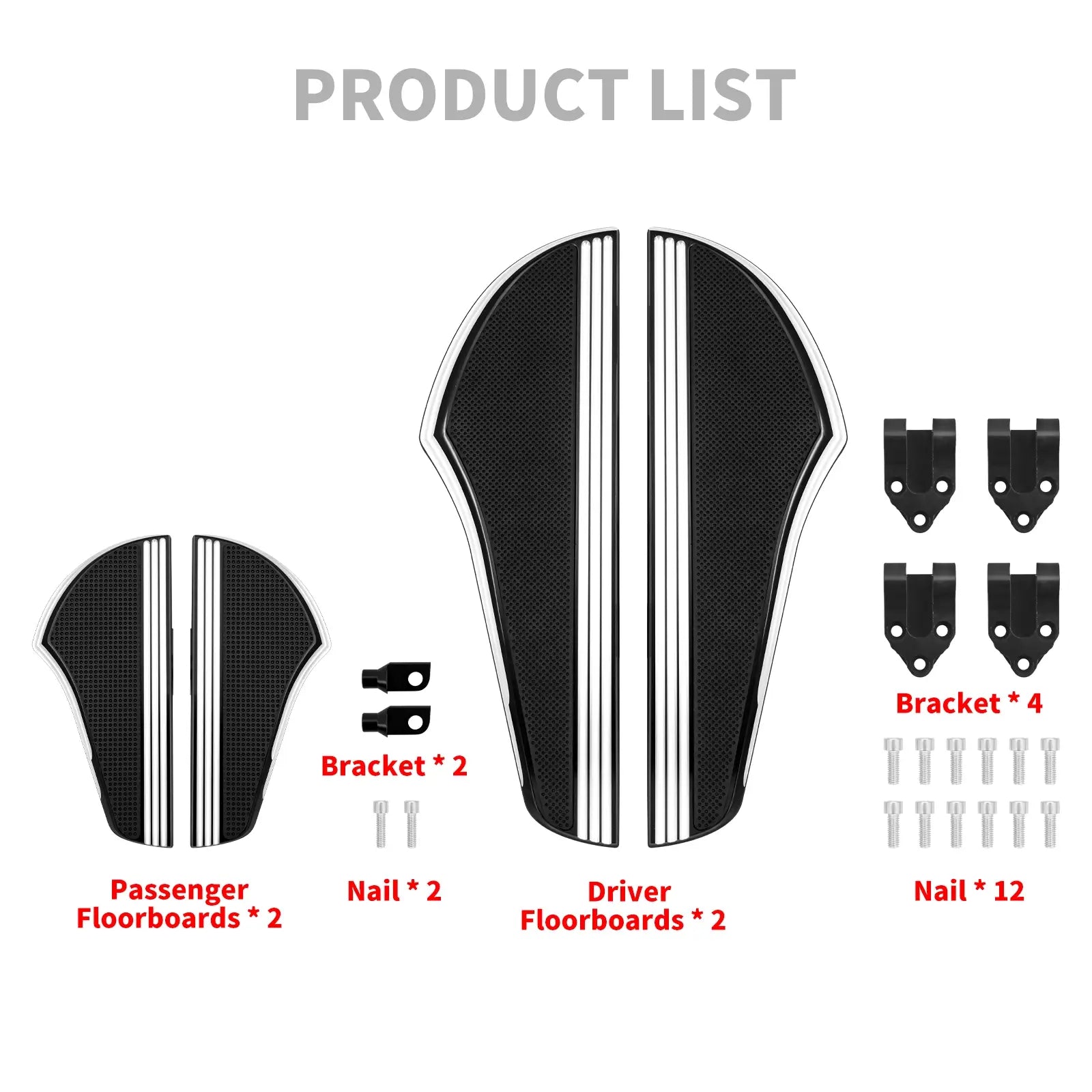 ZH000460 ZH000460 mactions rider passenger footboards for harley antislip product list