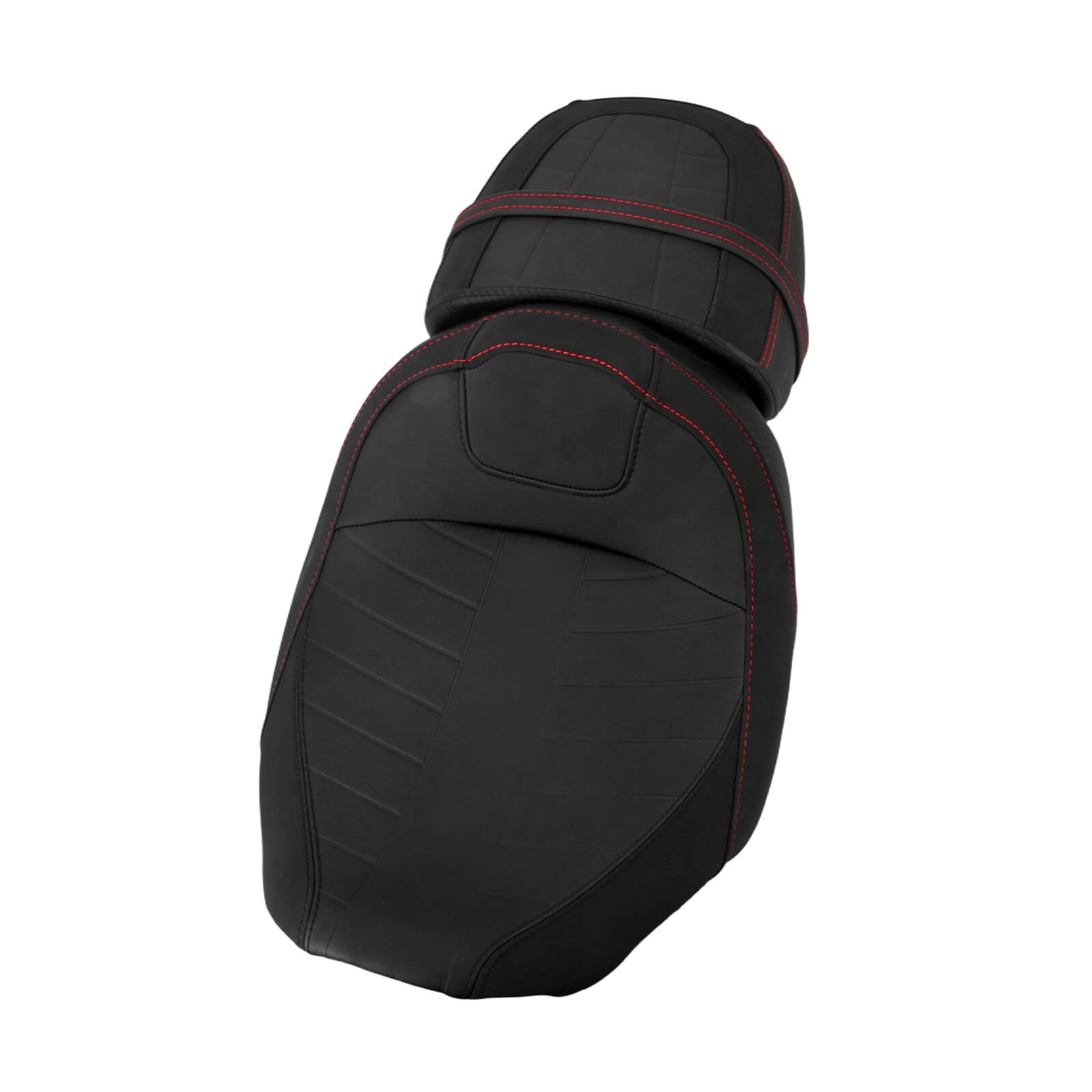 ZHCB0008-JG MACTIONS Premium Custom 2-Up Rider & Passenger Seat for harley with Red Stitching