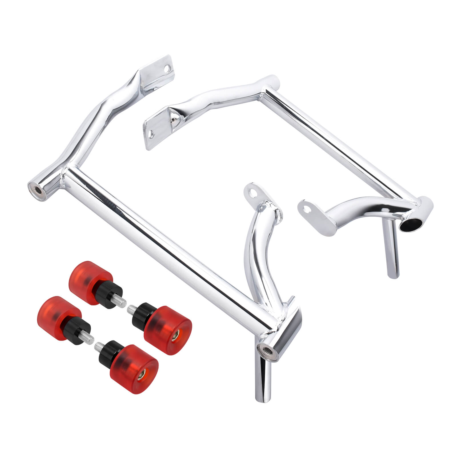 ZHFR0005 MACTIONS Rear Saddle Bag Guards Chrome Crash Bars for harley touring