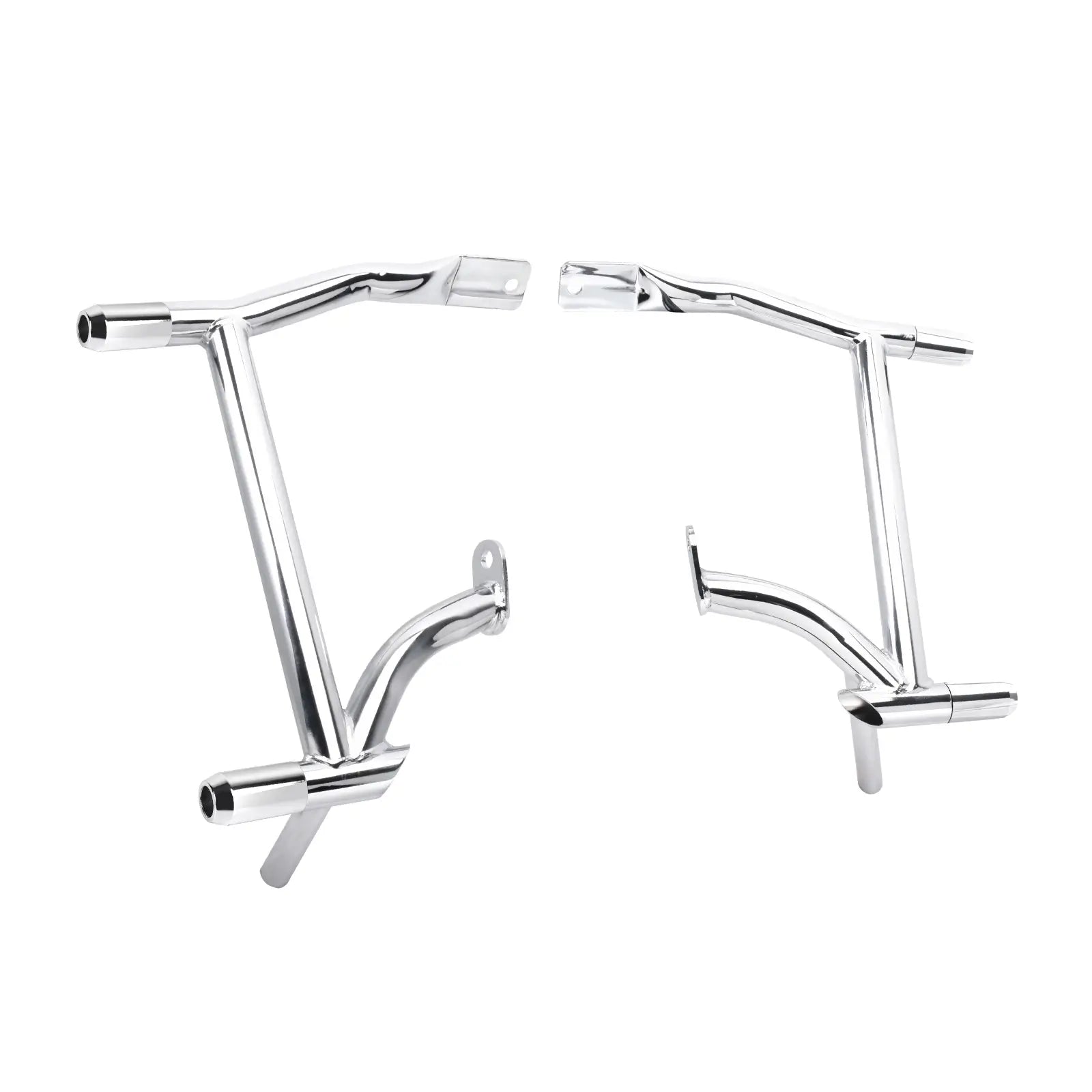 ZHFR0009 mactions Motorcycle Rear Saddle Bag Guards Chrome