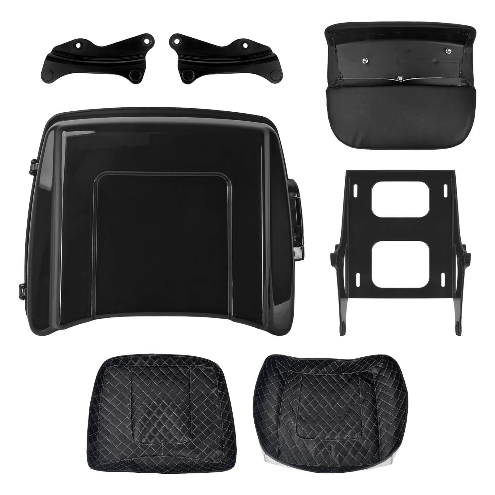 ZHLU0033 JG mactions tour pack trunk detachable luggage rack street glide 2015 black parts